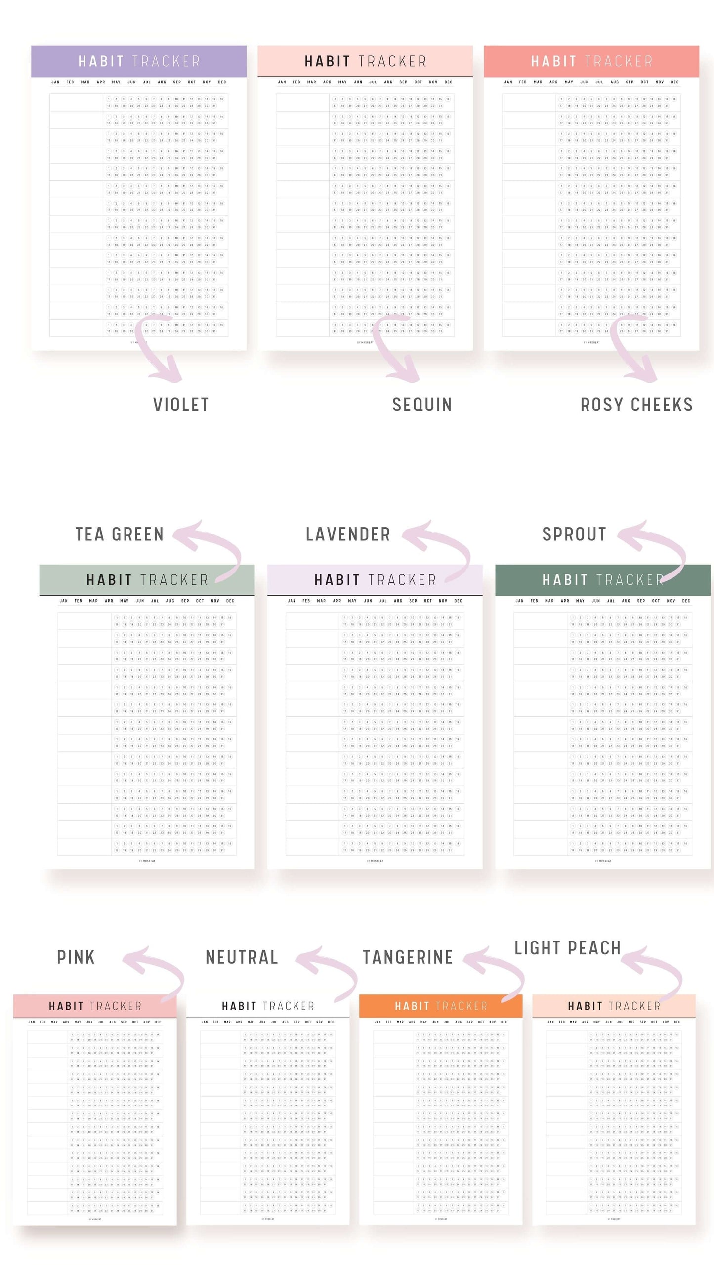 Printable Daily Habit Tracker Template