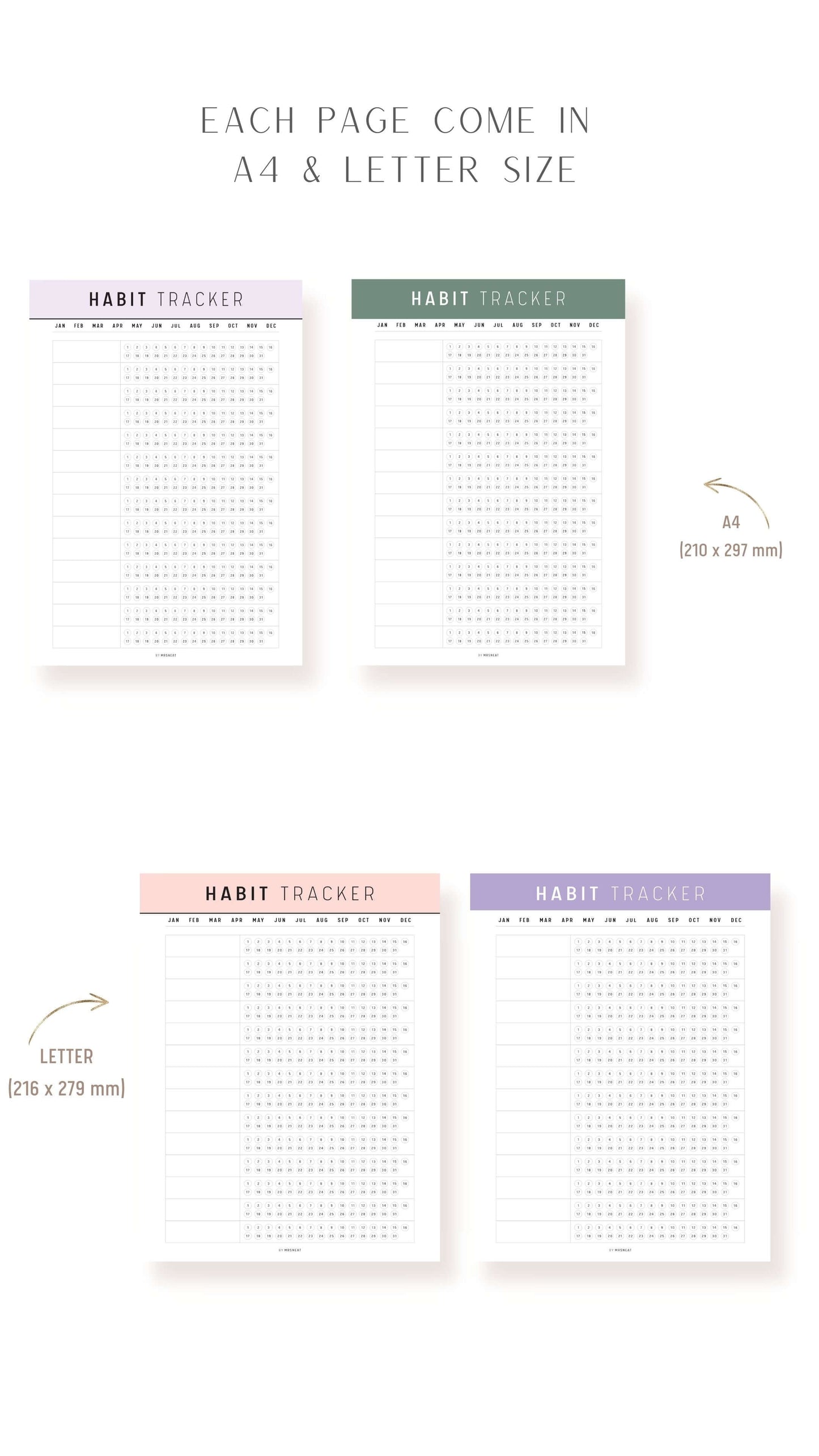 Printable Daily Habit Tracker Template