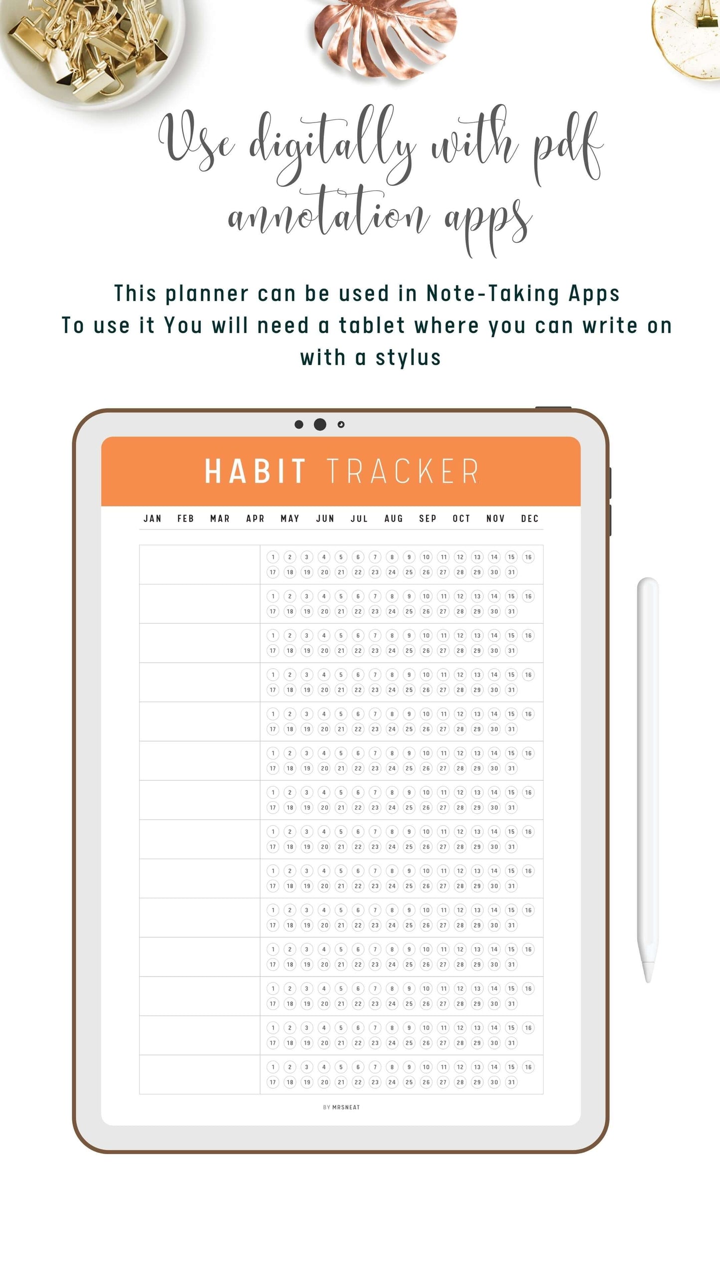 Printable Daily Habit Tracker Template
