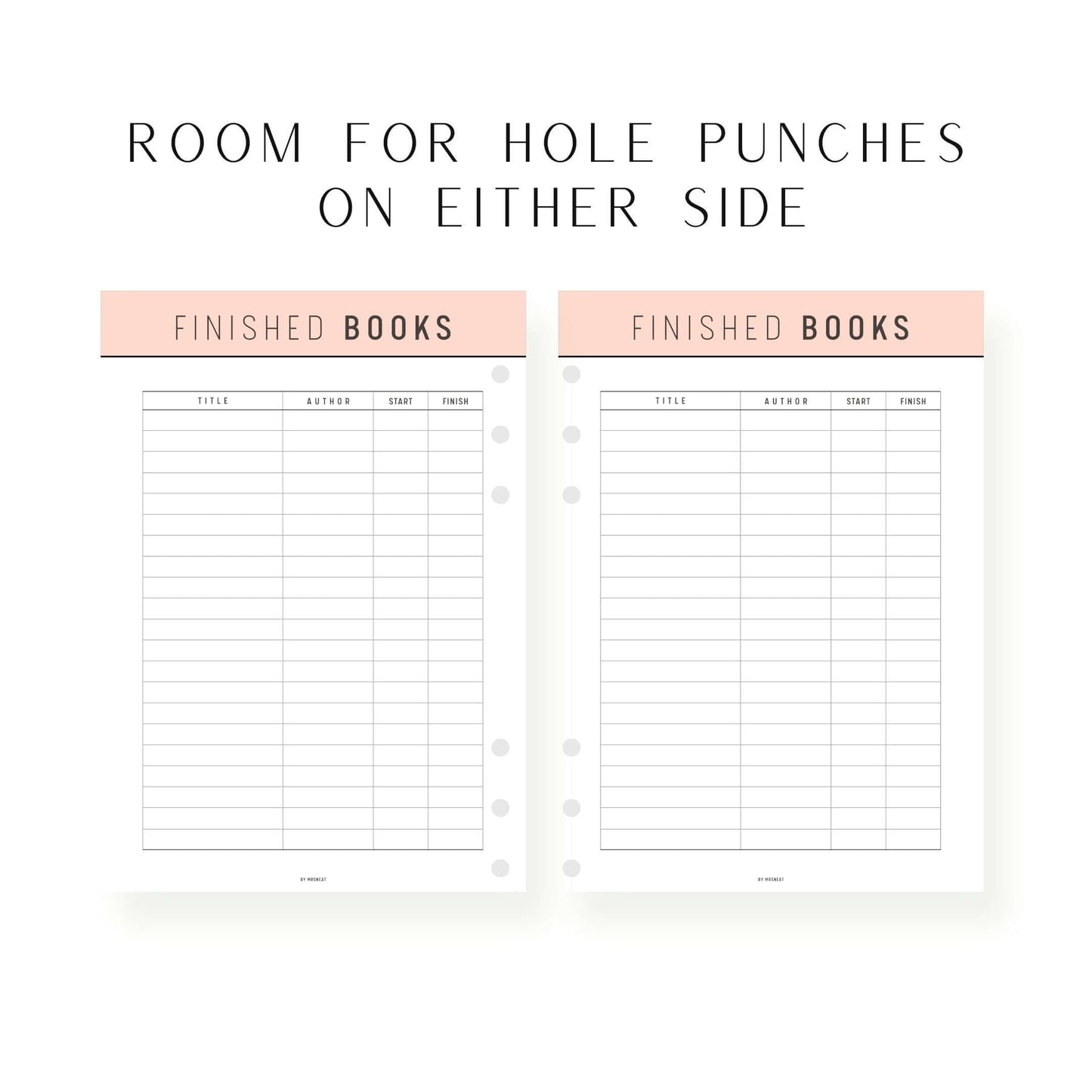 Book Complete List Template pdf
