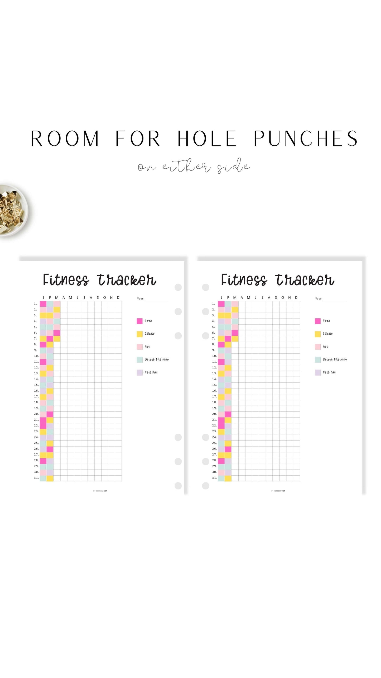 One Year Fitness Tracker Template
