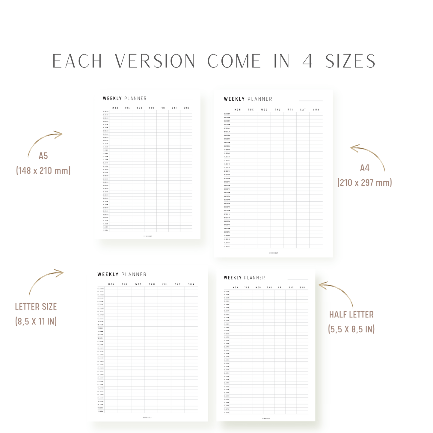 Half Hour Weekly Schedule Printable