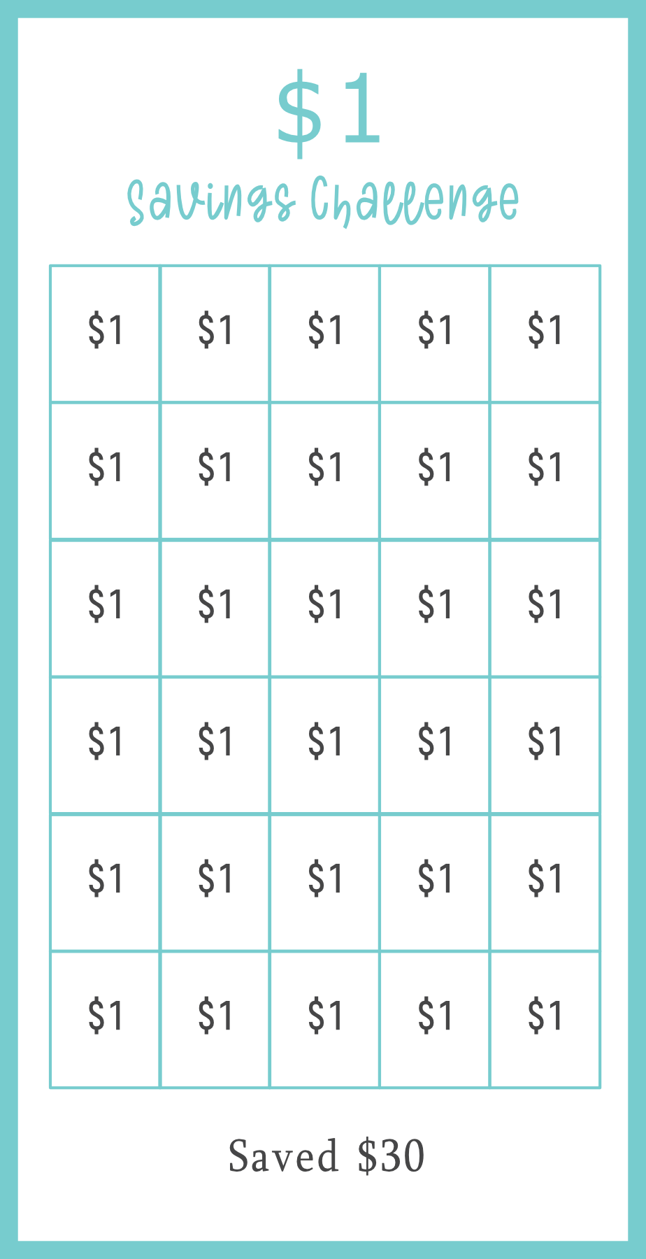 Green A6 Low Income Mini Savings Challenge Printable, 15 versions, Colorful