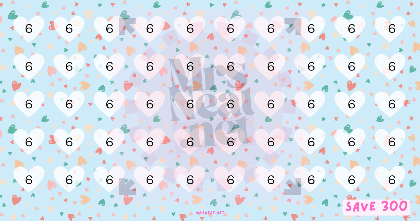 Love Savings Challenge, A6, Printable, Colorful, Cute, 6 Challenges, Love Theme, Valentine Savings Challenge, Budget Tracker, Savings Tracker, Cash Stuffing, Tiny Mini Savings Challenge, Kawaii Savings Challenge, Low Income Savings Challenge, Low income budget tracker, Printable, Digital Download