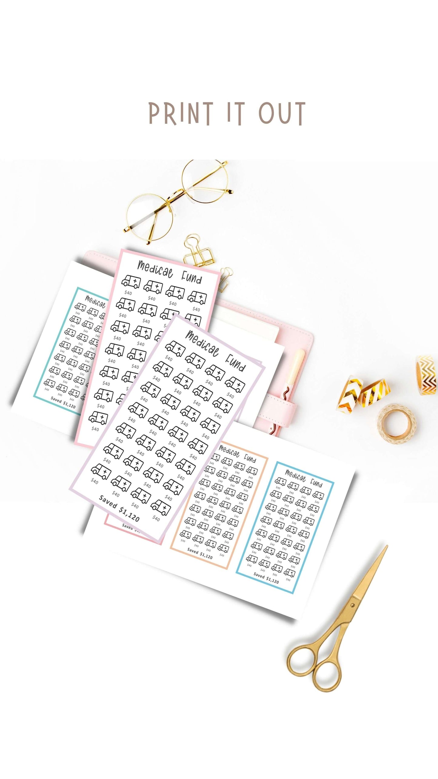 A6 Mini Savings Challenge Medical Fund Printable