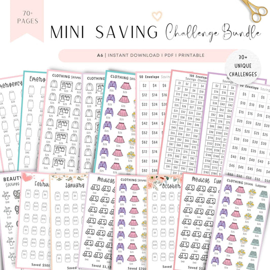 Envelope A6 Saving Challenge Printable Bundle