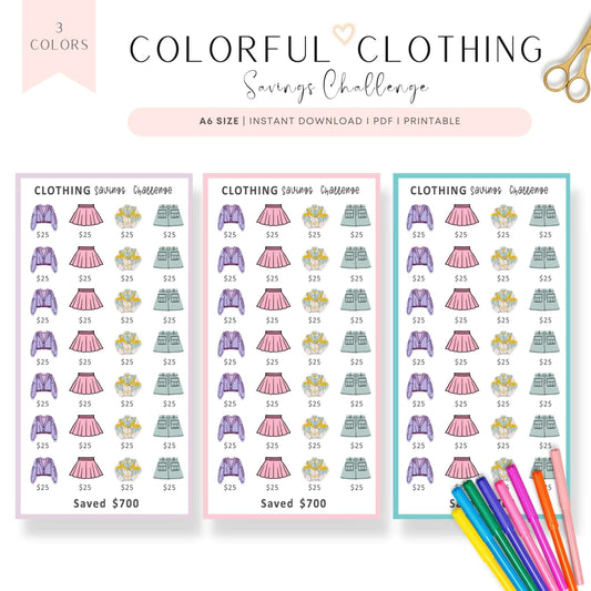 A6 Colorful Clothing Savings Challenge