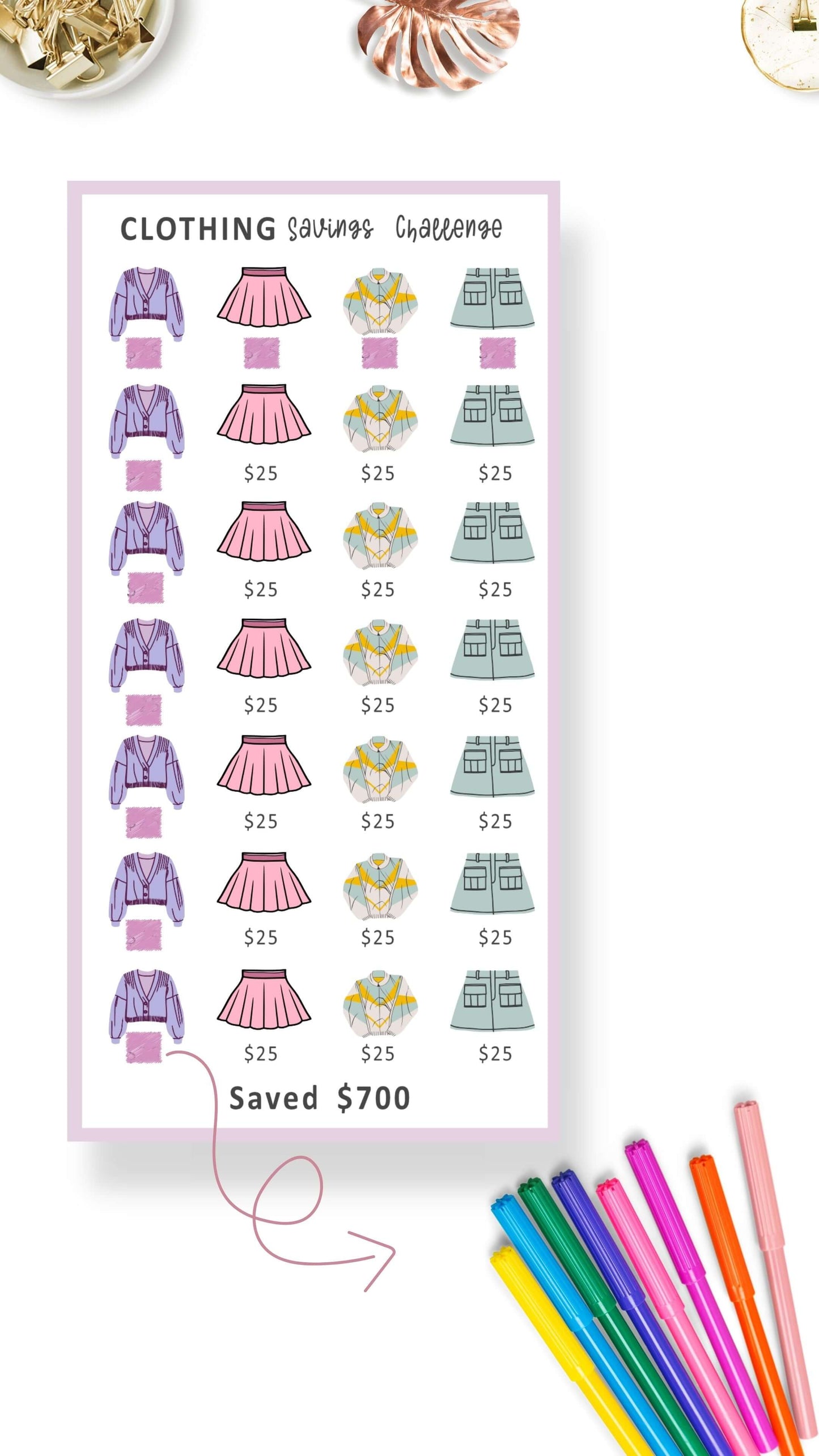 A6 Mini Saving Tracker Template PDF