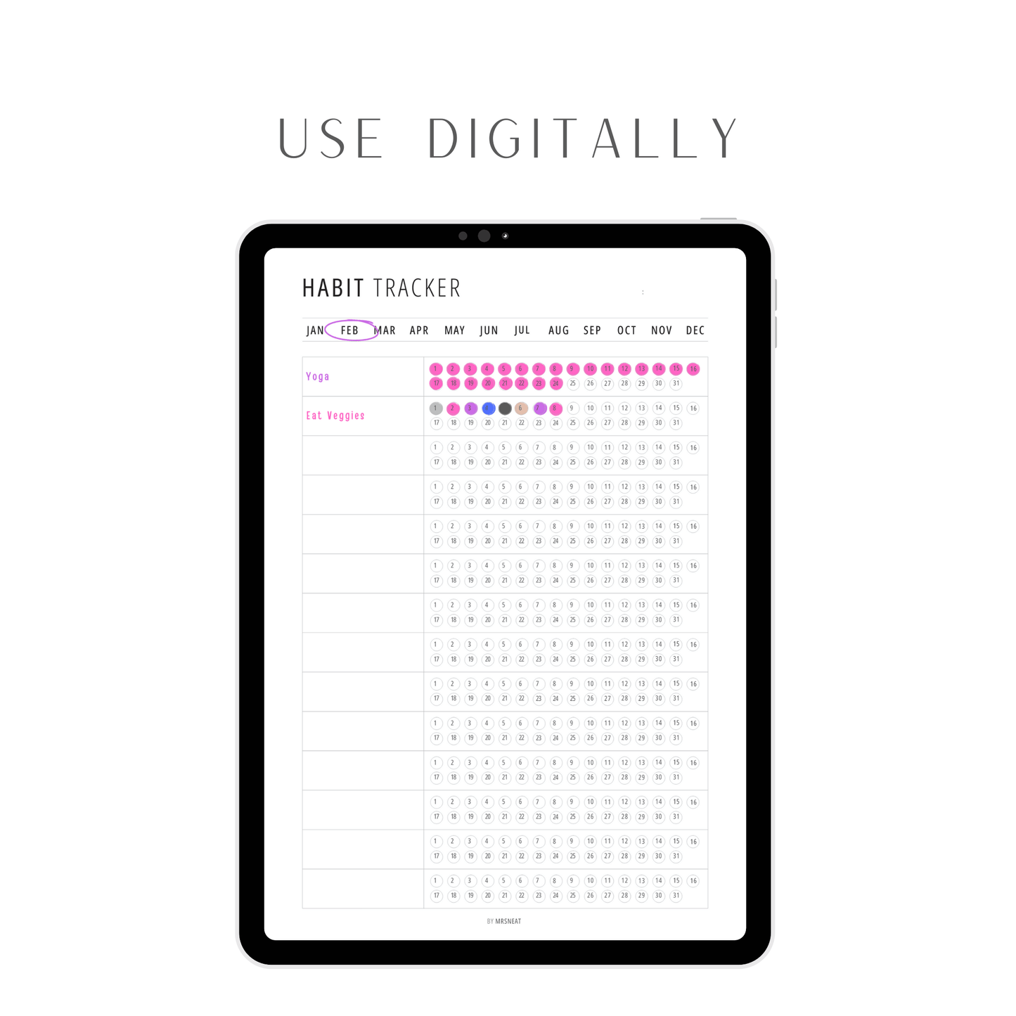 Minimalist Daily Habit Tracker