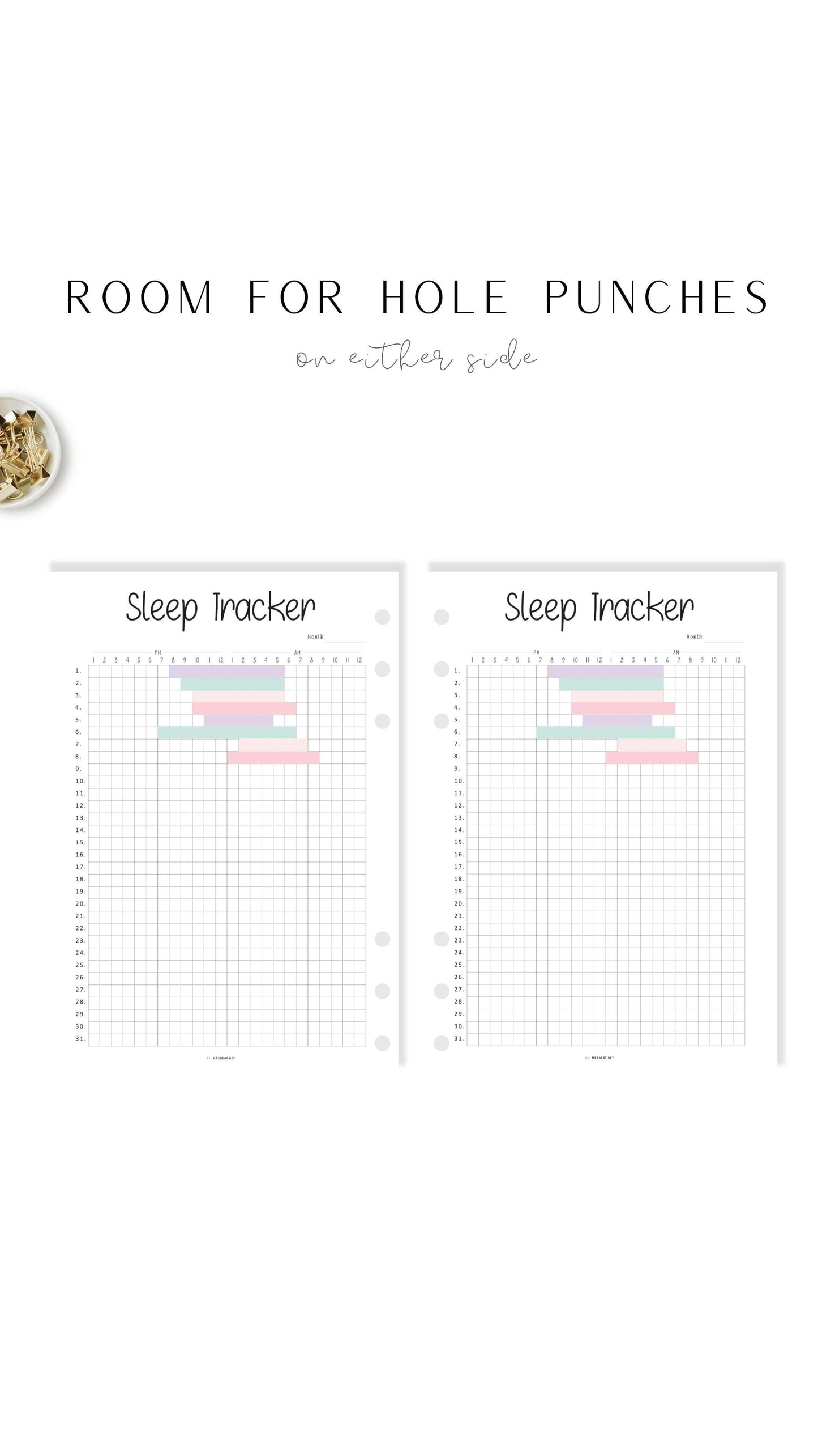Sleep Tracker Printable Template PDF