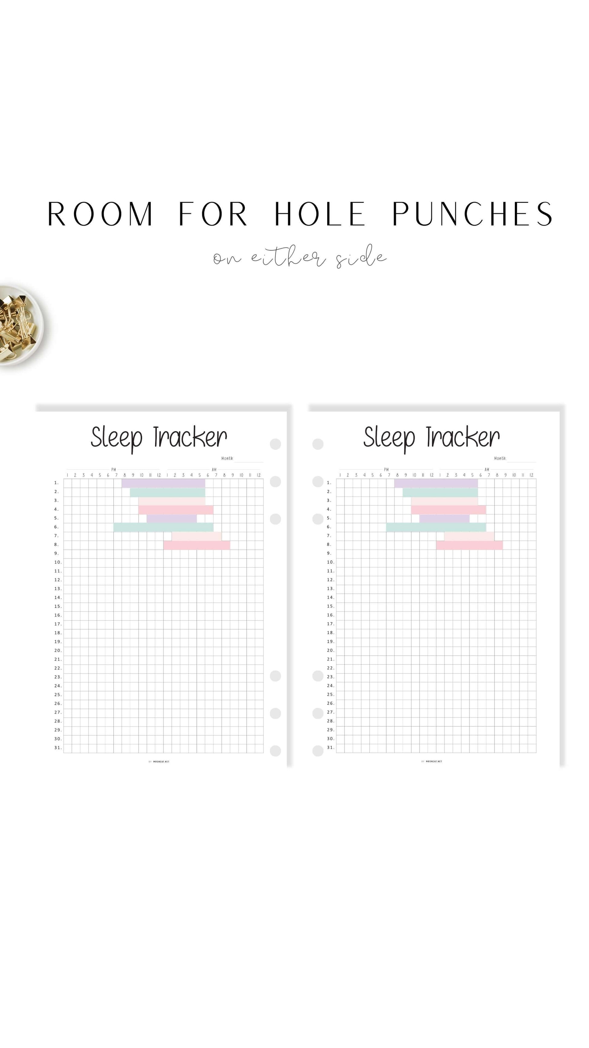 Sleep Tracker Printable Template PDF