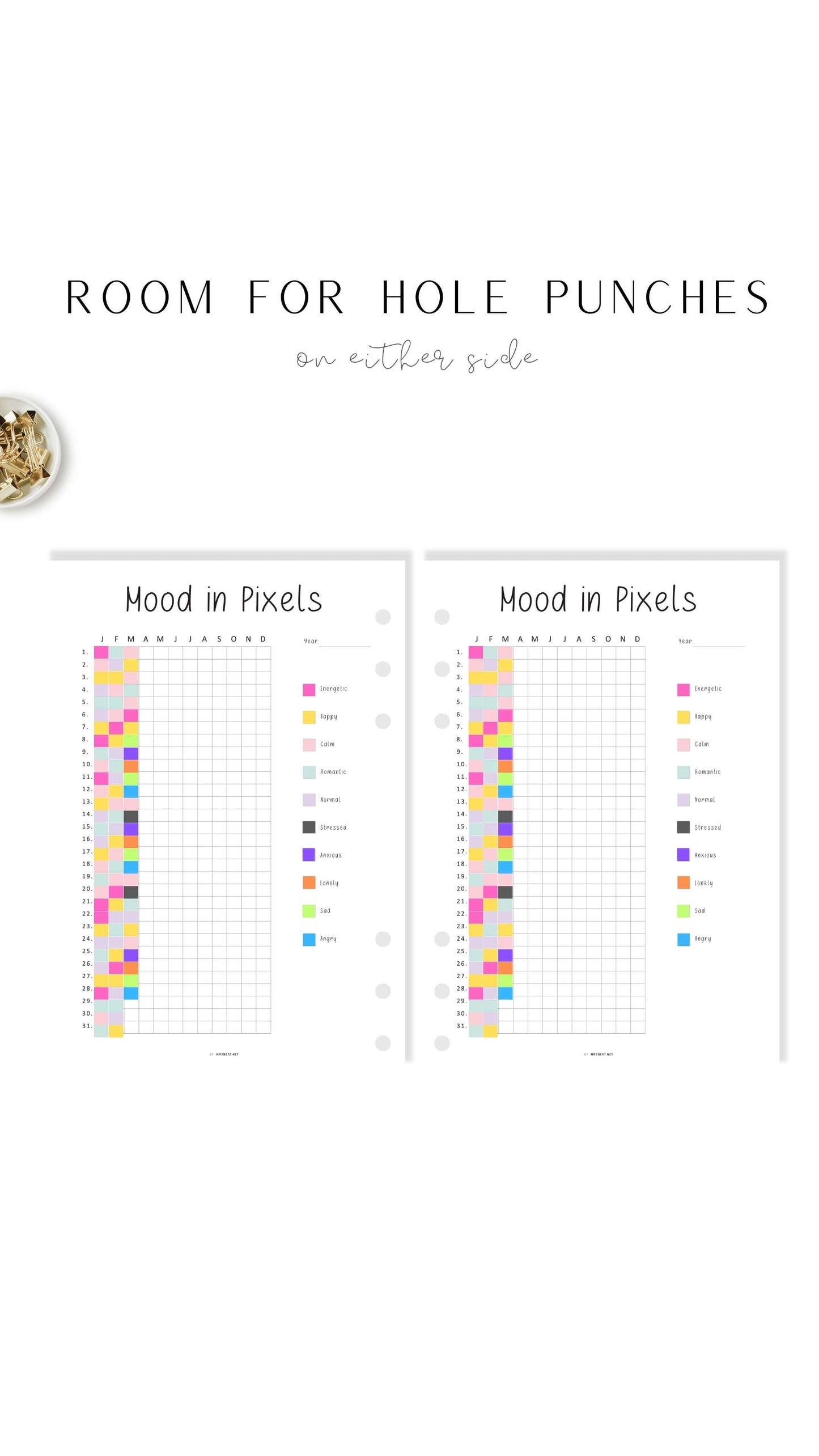 Year in Pixels Printable Insert