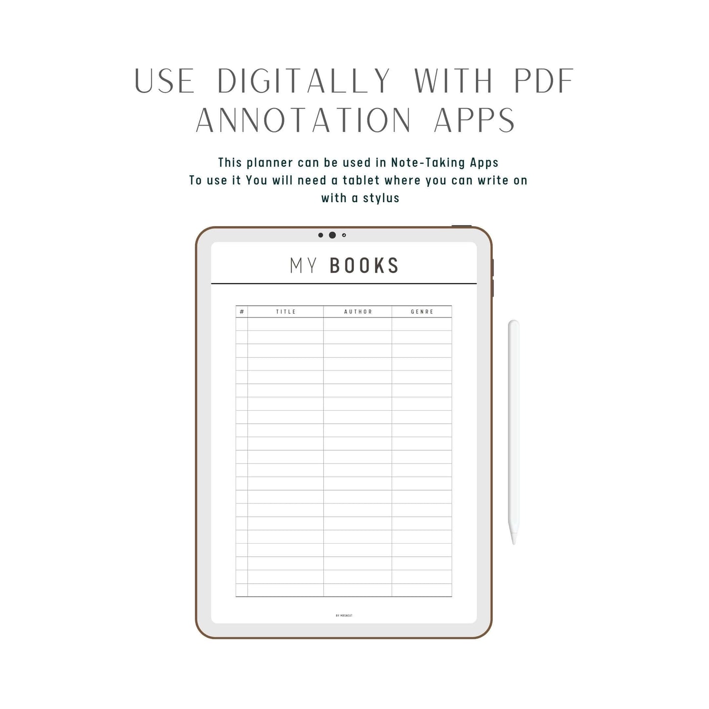 My Books List Template Pdf