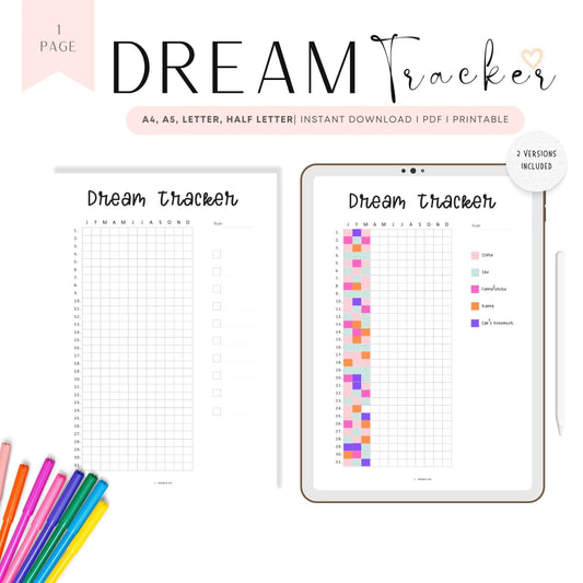 One Year Dream Tracker Journal