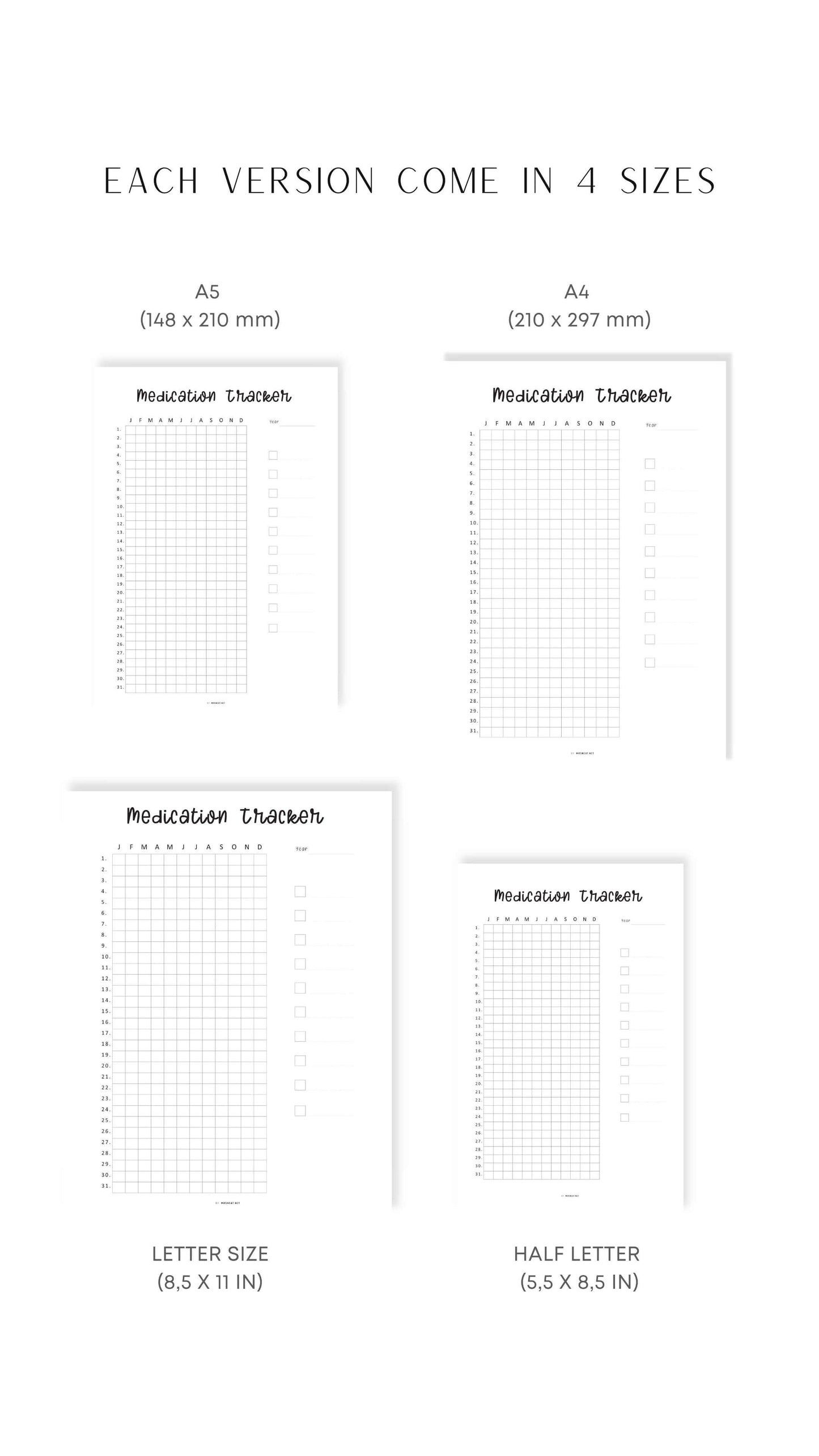 Medication Planner Printable Inserts