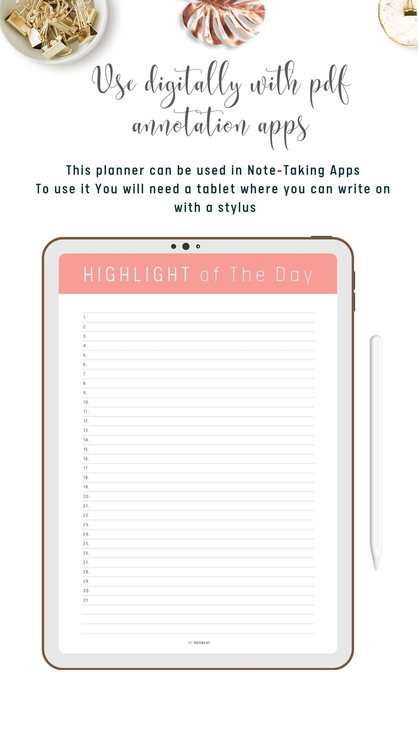 Digital Highlight of The Day Template