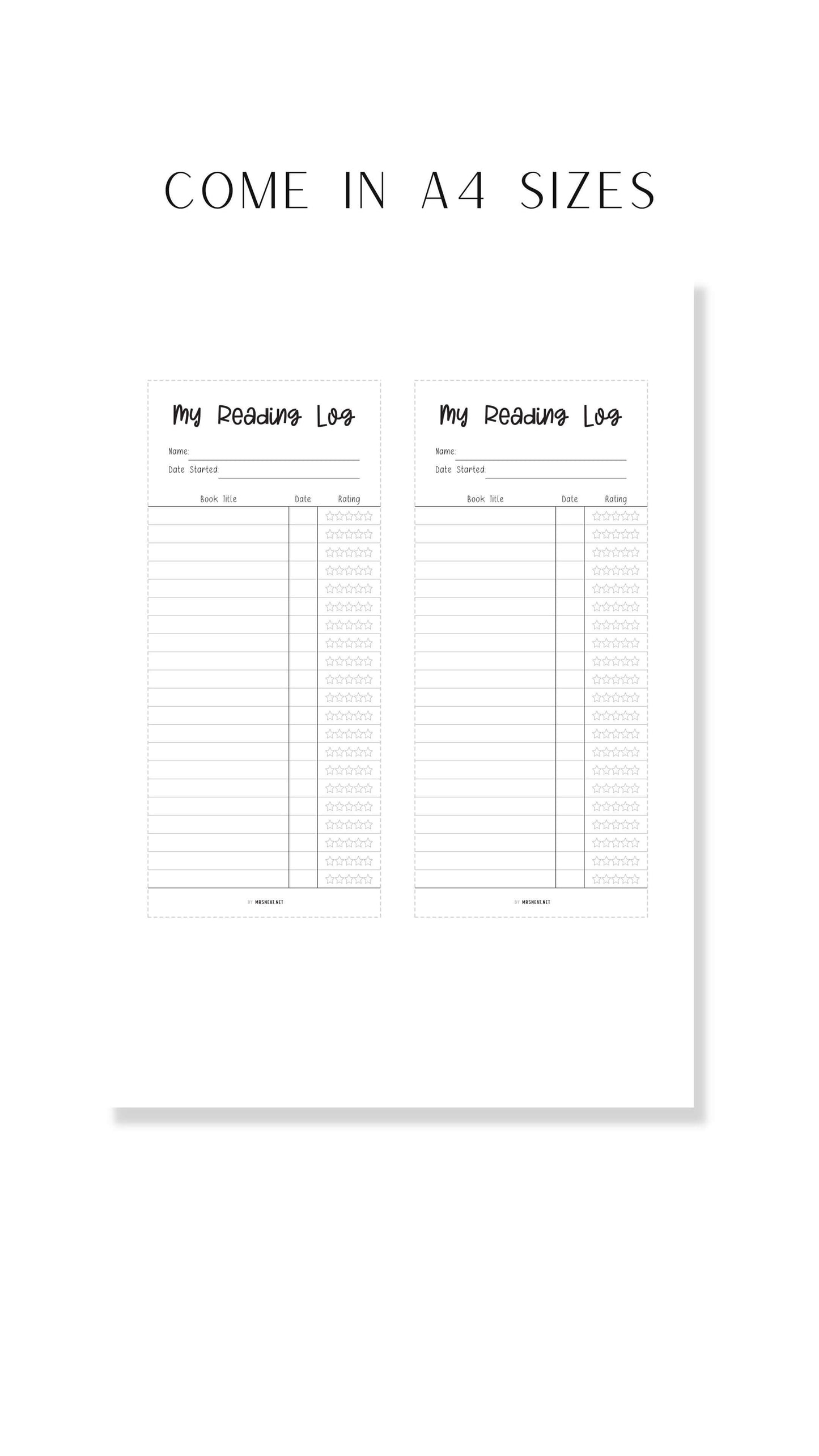 Reading List and Spicy Reading Log Bookmark Printable, Minimalist Bookmark Reading Tracker