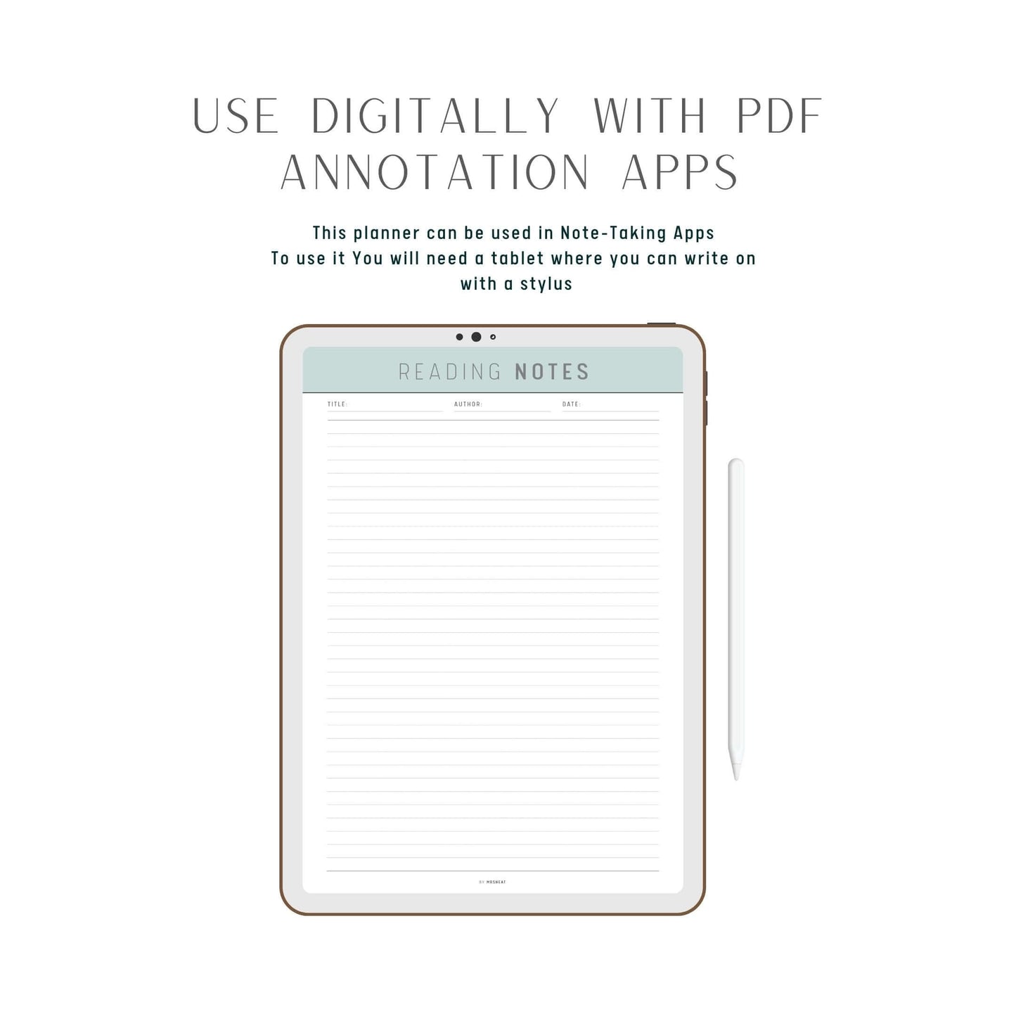 Reading Notes Template Pdf