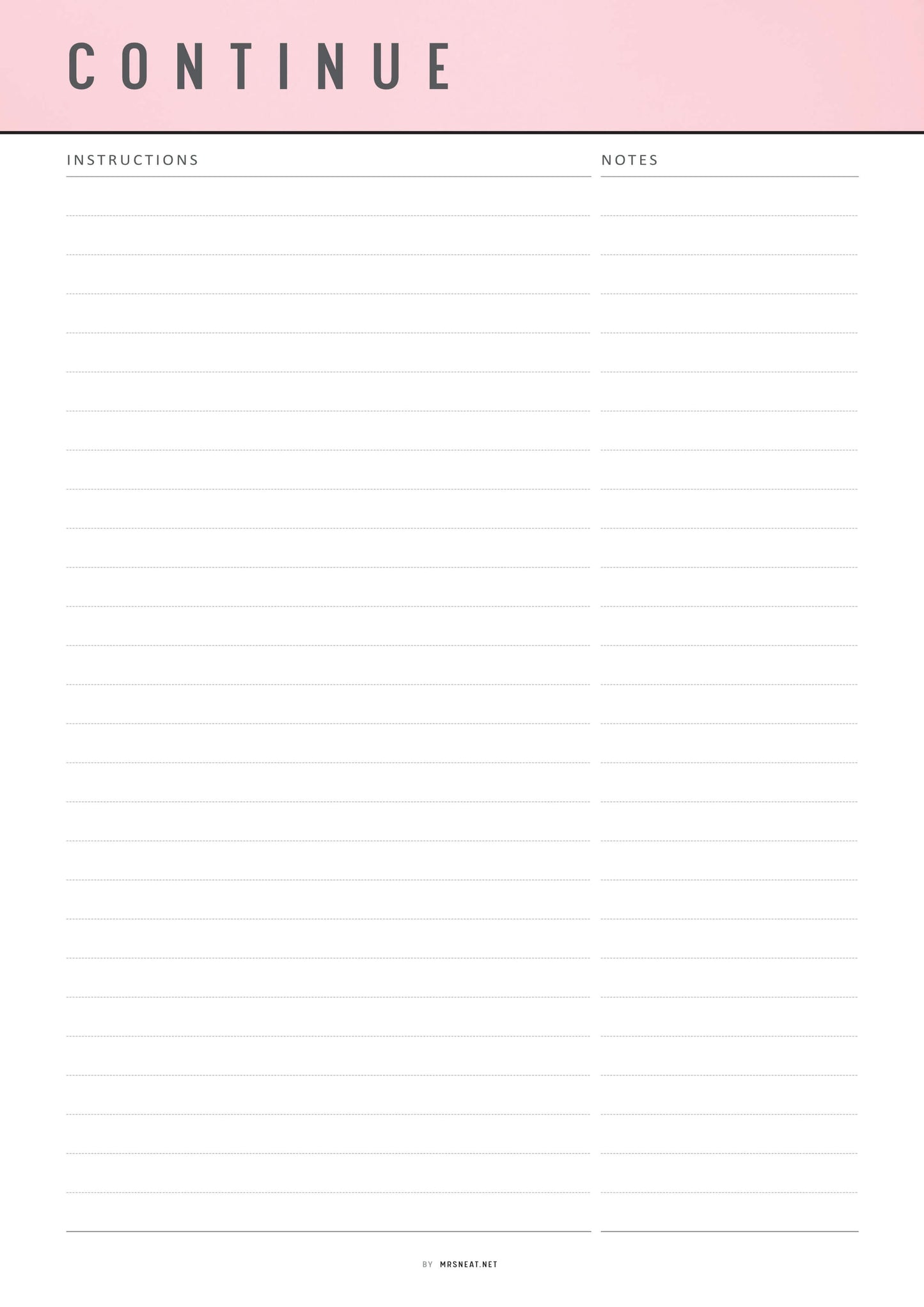 Colorful Recipe Page Template Printable, PDF, 6 Colors, 2 Pages, Fillable PDF