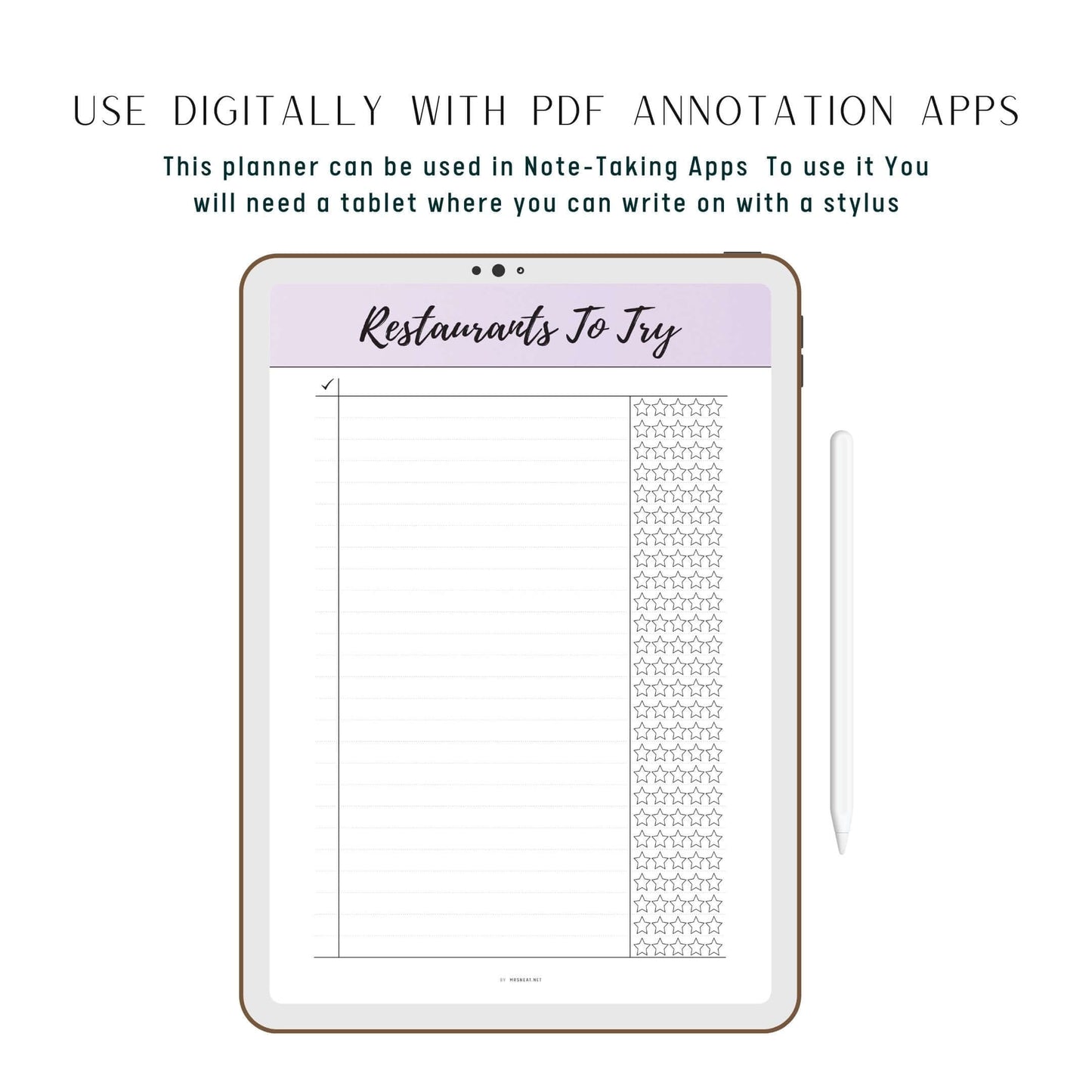 Digital Best Restaurants To Try List Template PDF