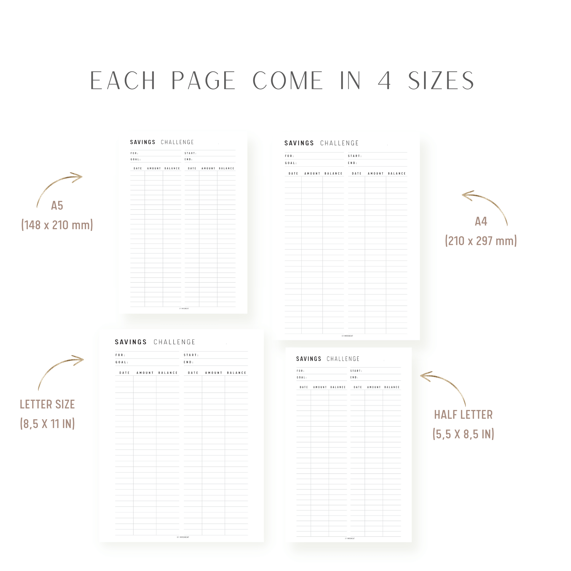 Saving Challenge Printable