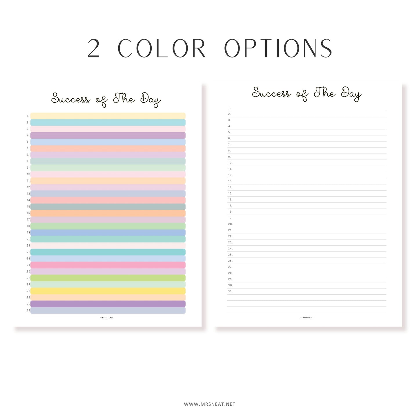 Success of the Day, PRINTABLE Journal Page, Highlight of the Day, Highlight Tracker, Gratitude Journal, Planner Page, Daily Success, PDF Fillable, Digital Planner, Printable Planner, A4, A5, Letter, Half Letter, 2 color options