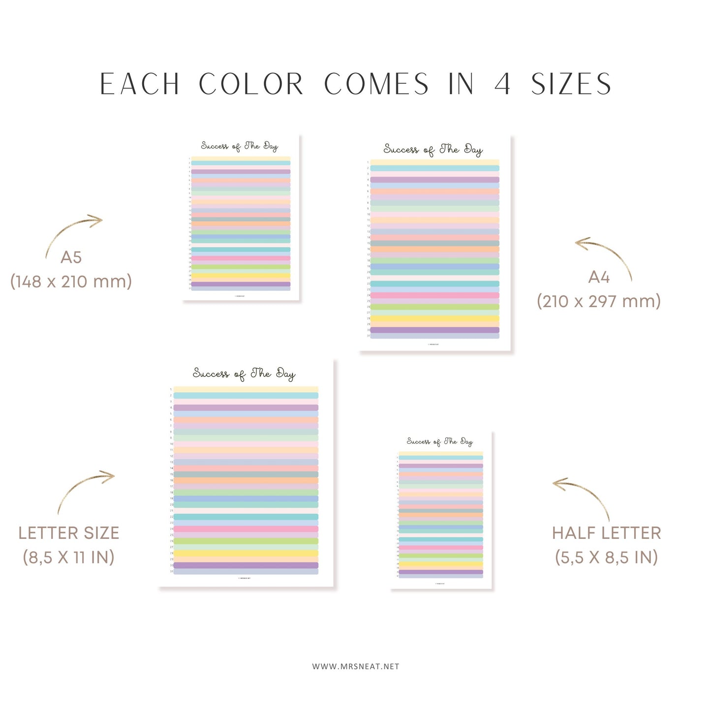 Success of the Day, PRINTABLE Journal Page, Highlight of the Day, Highlight Tracker, Gratitude Journal, Planner Page, Daily Success, PDF Fillable, Digital Planner, Printable Planner, A4, A5, Letter, Half Letter, 2 color options
