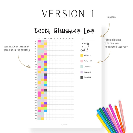 Teeth Brushing Log Printable