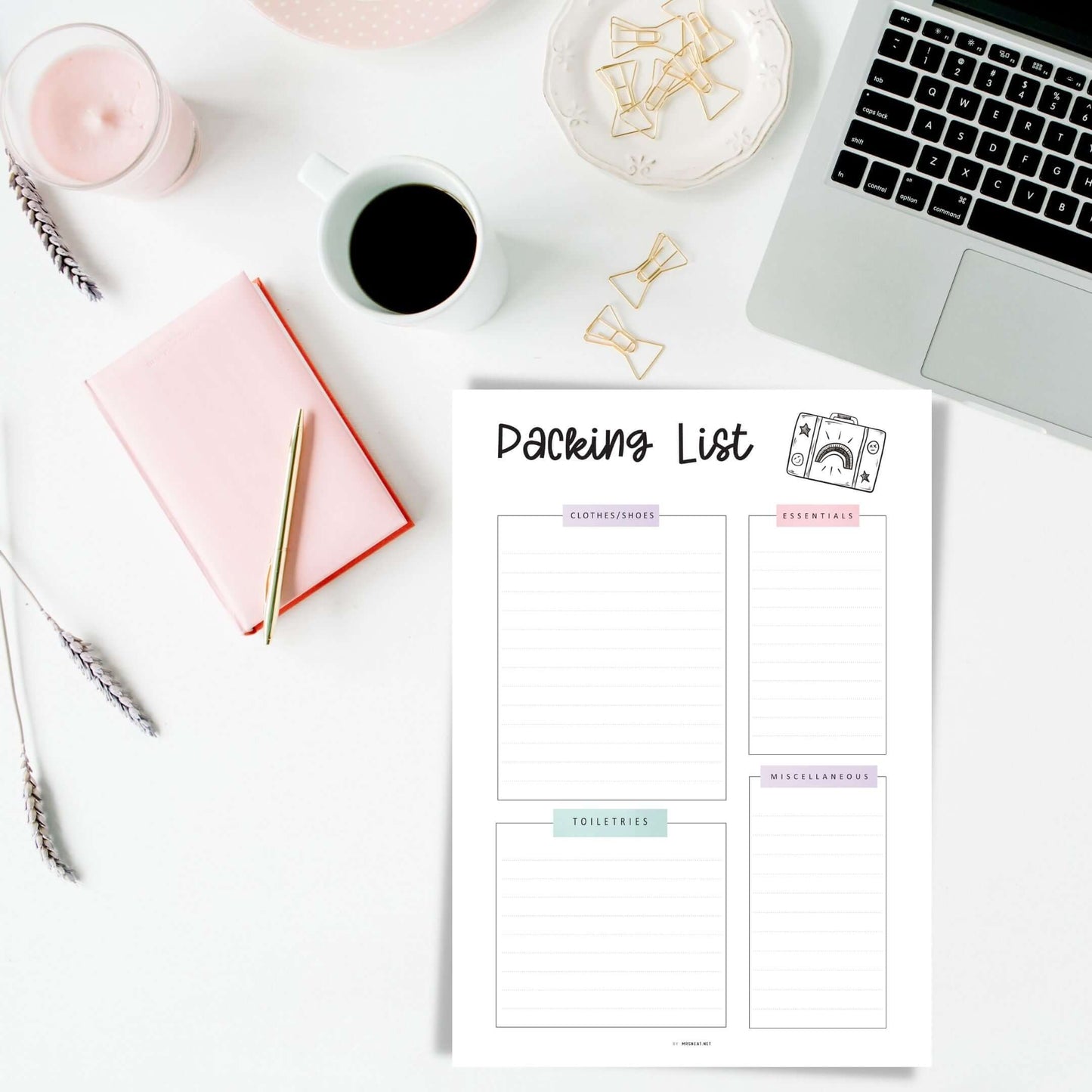 Travel Packing List Template Printable