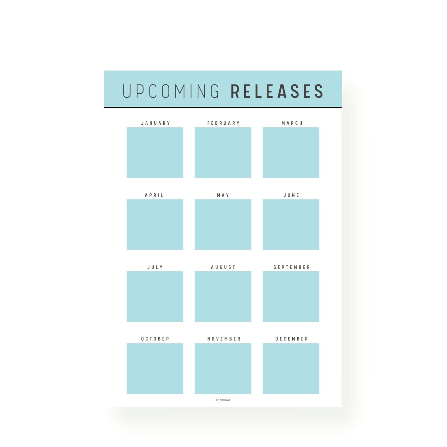 Blue Upcoming Releases Books Template Printable
