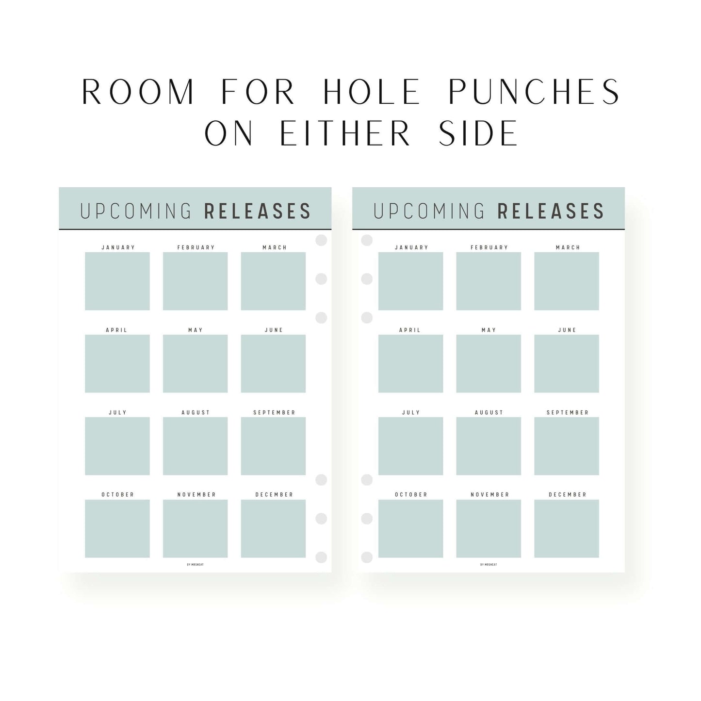 Upcoming Releases Books Template Printable