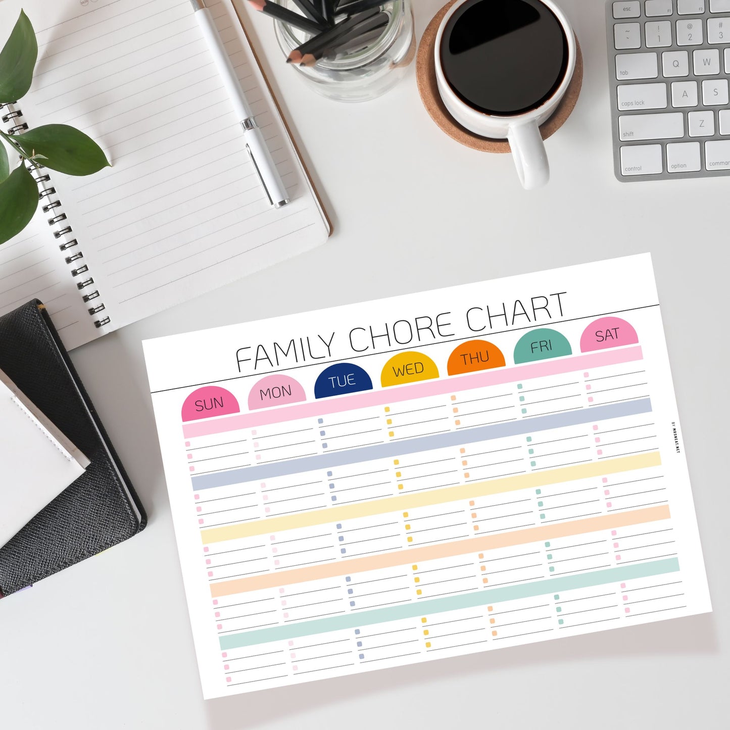 Weekly Family chore chart editable and PRINTABLE, Family Chore list,Household kid adult family schedule template, Family planner, 4 Layouts