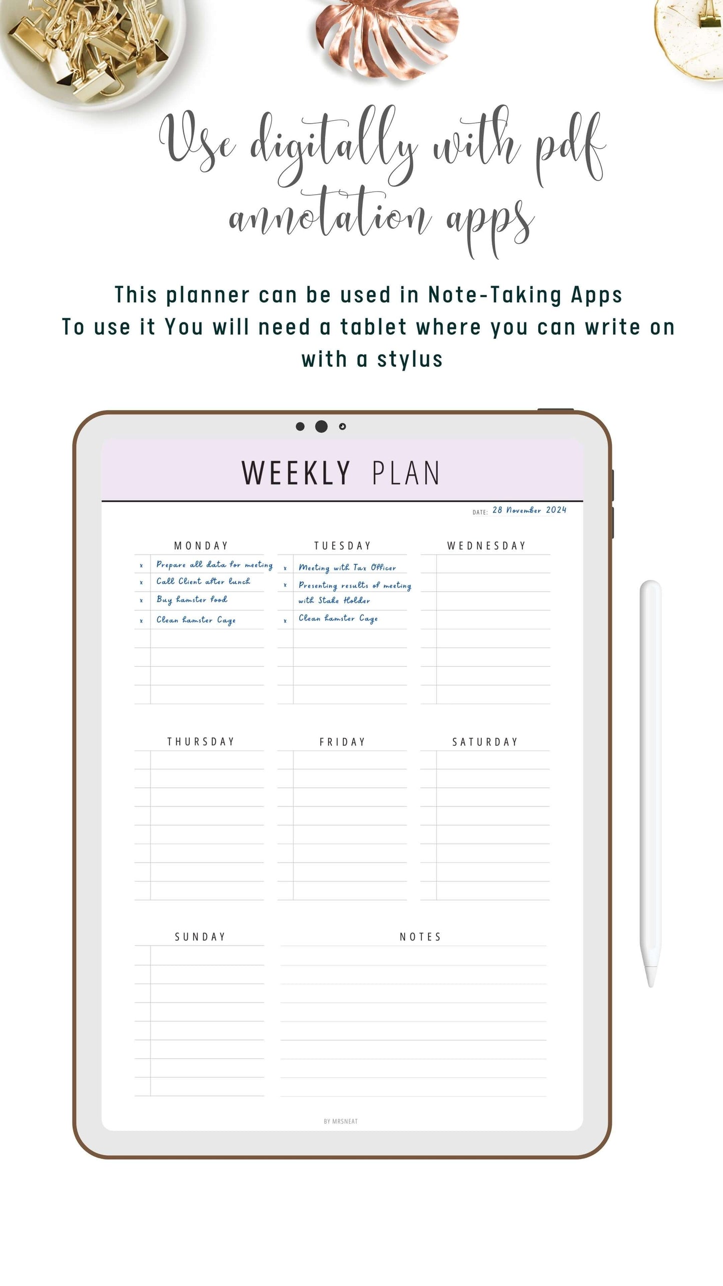 Weekly Planner Template