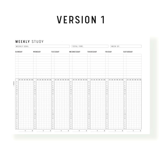 Weekly Study Schedule Template