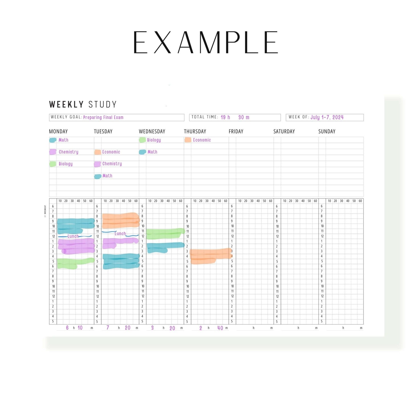 Weekly Study Planner Pdf