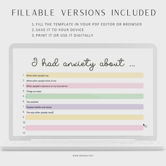 Anxiety Trigger Tracker, PRINTABLE Journal Page, Mental Health, Anxiety Tracker, Habit Tracker, Anxiety Journal, Anxiety Worksheet, I had anxiety about, Anxiety tracker journal page, Digital Planner, PDF Fillable, Printable Planner, A4, A5, Letter, Half Letter