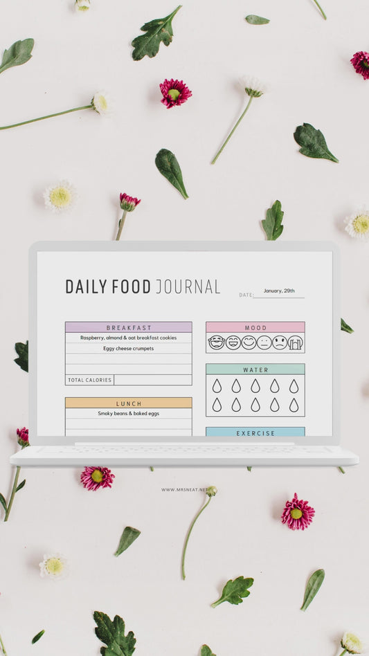 mrsneat · Products · Daily Food Journal Printable - M489 · Shopify