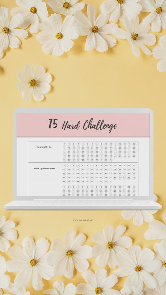 Printable 75 Hard Challenge Template