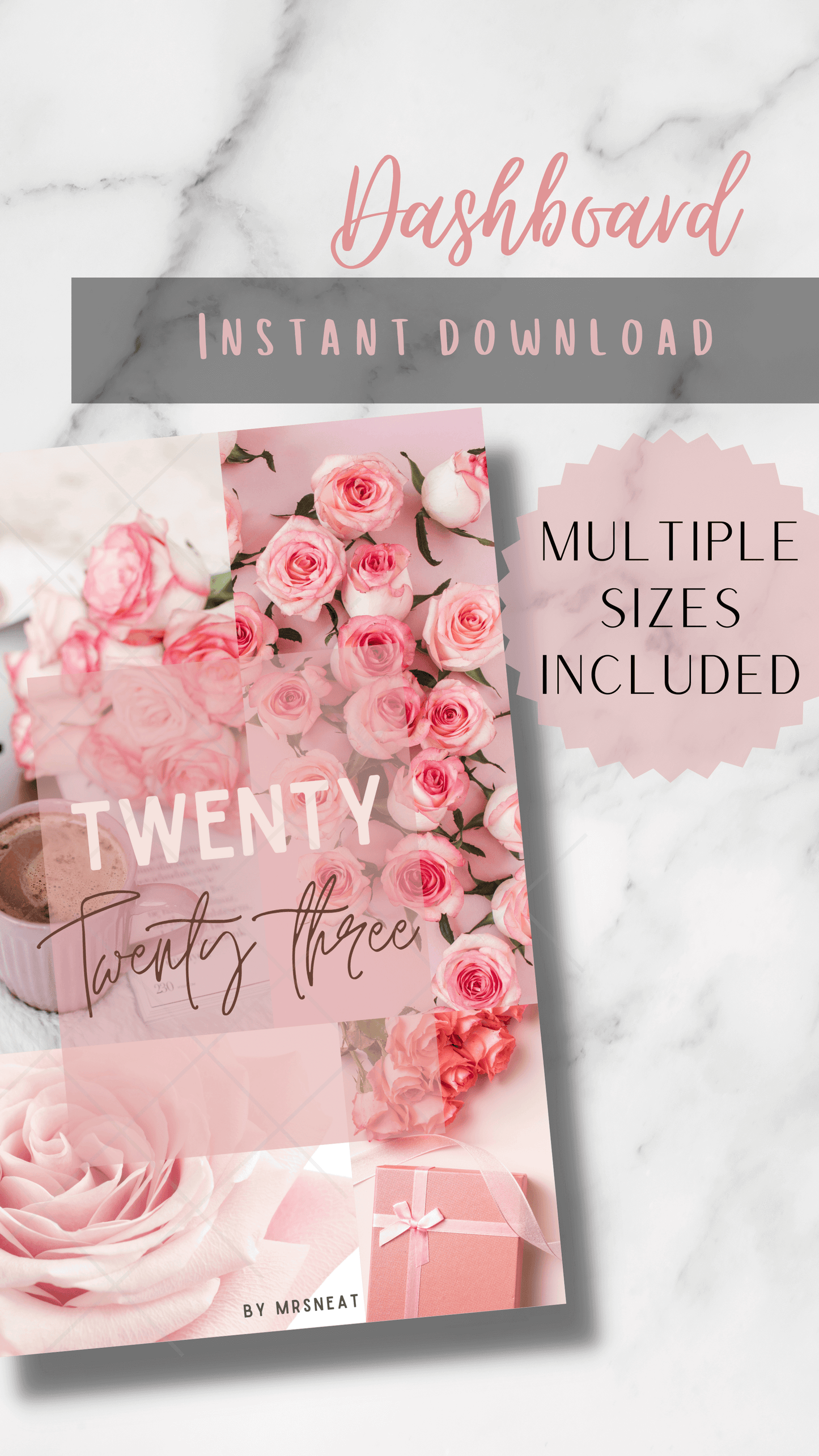 Floral Blush Planner Dashboard - M162