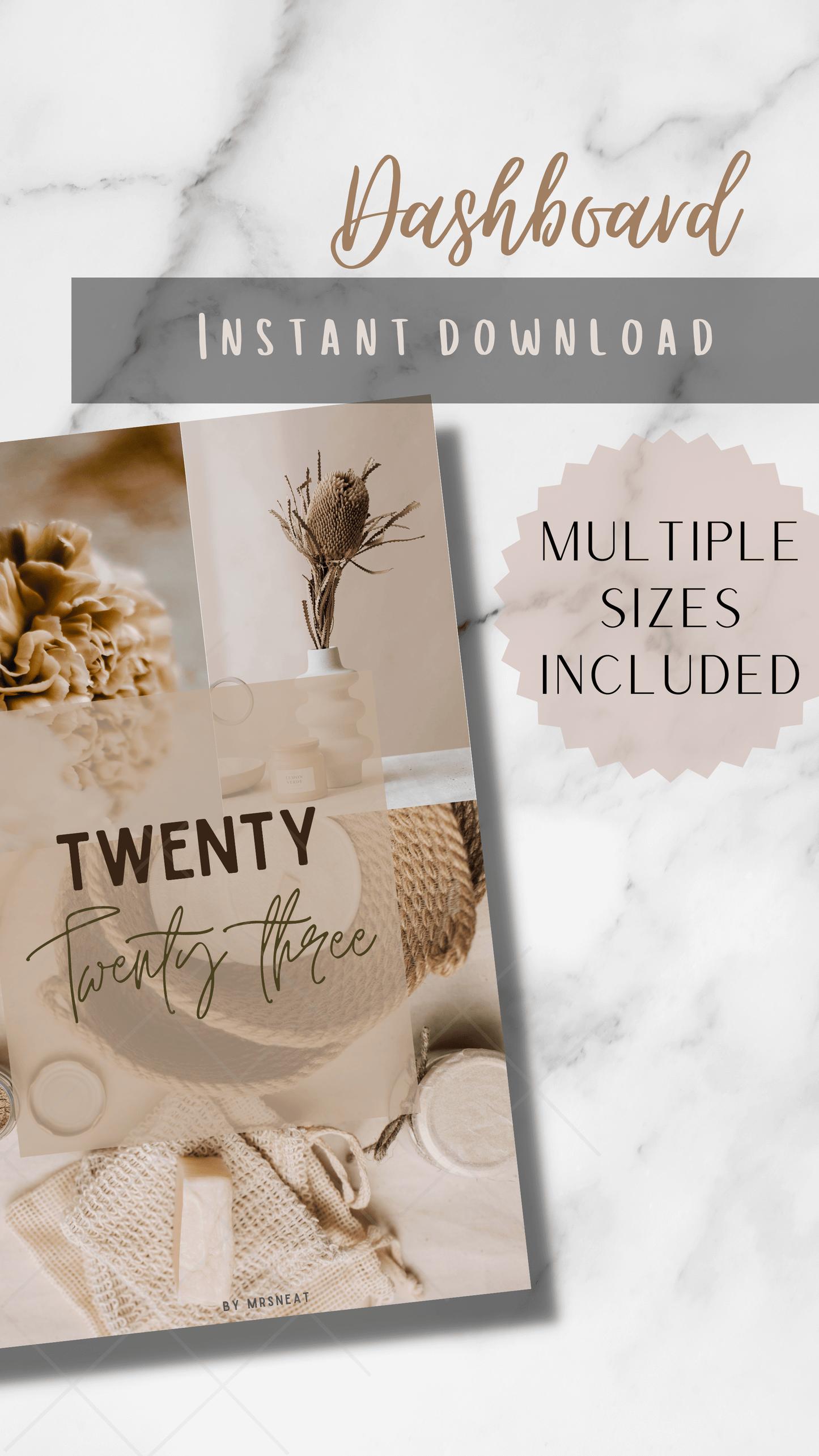 Cozy Cinnamon Planner Dashboard