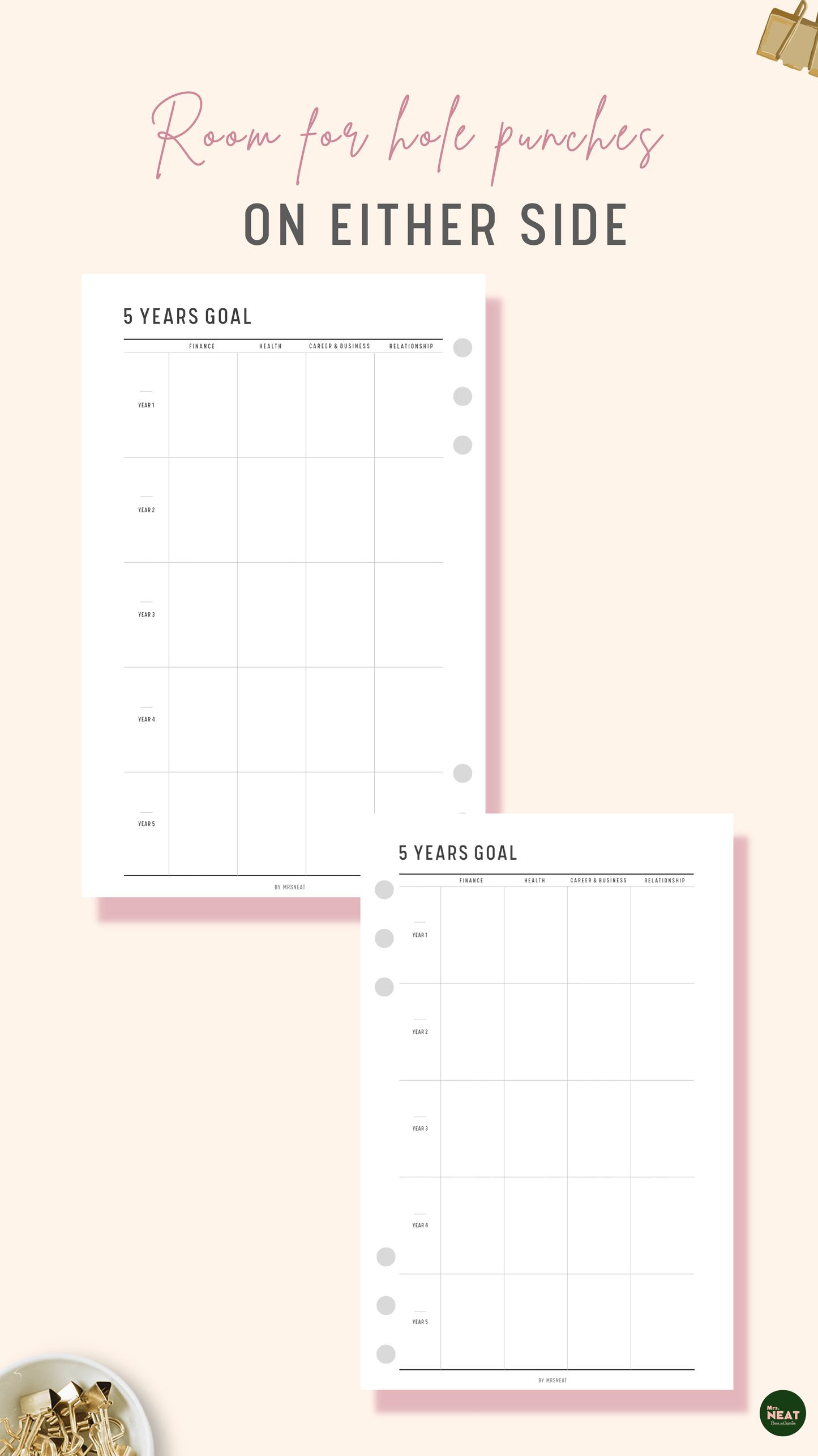 5 Year Goal Planner - M170