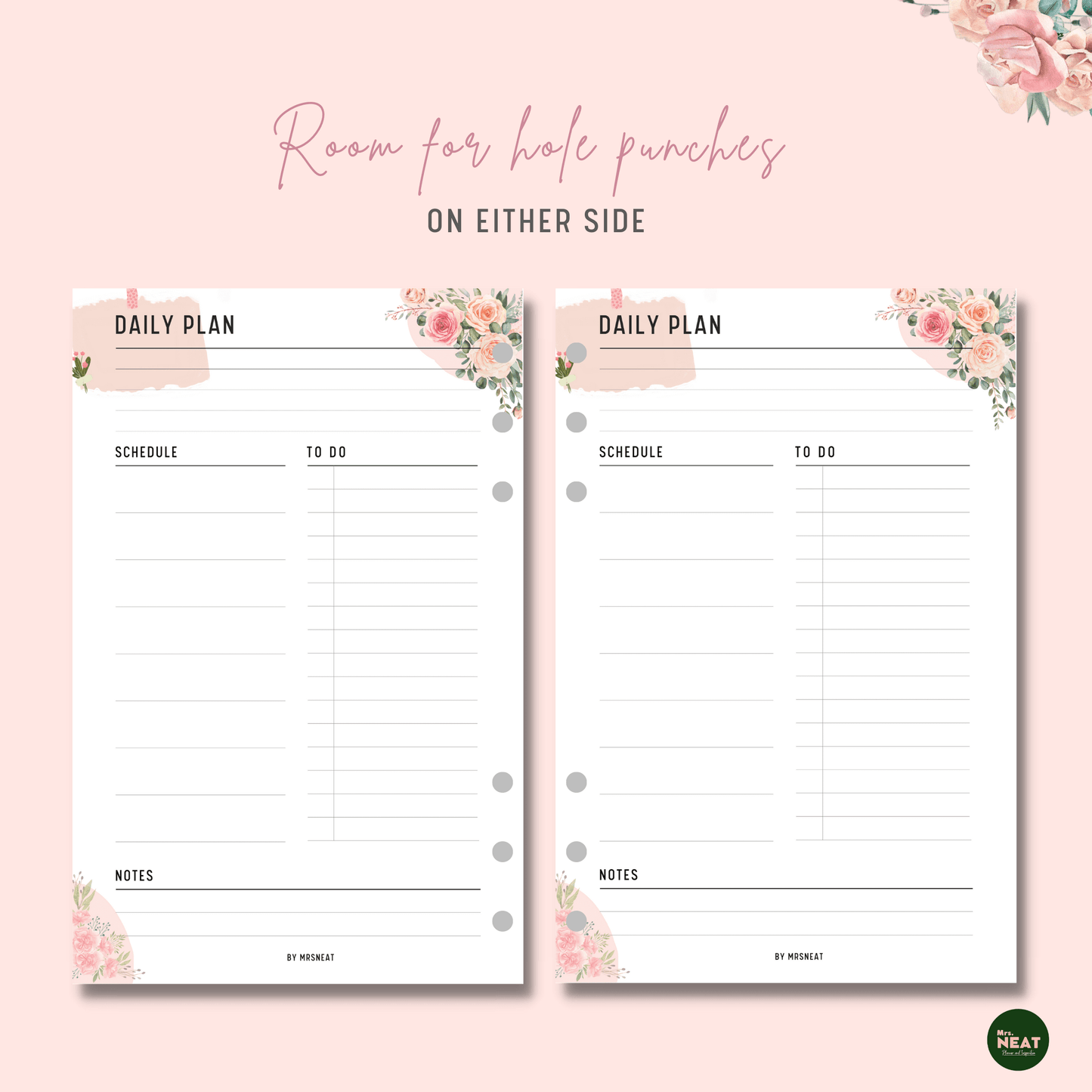 Minimal Floral Daily Planner - M012