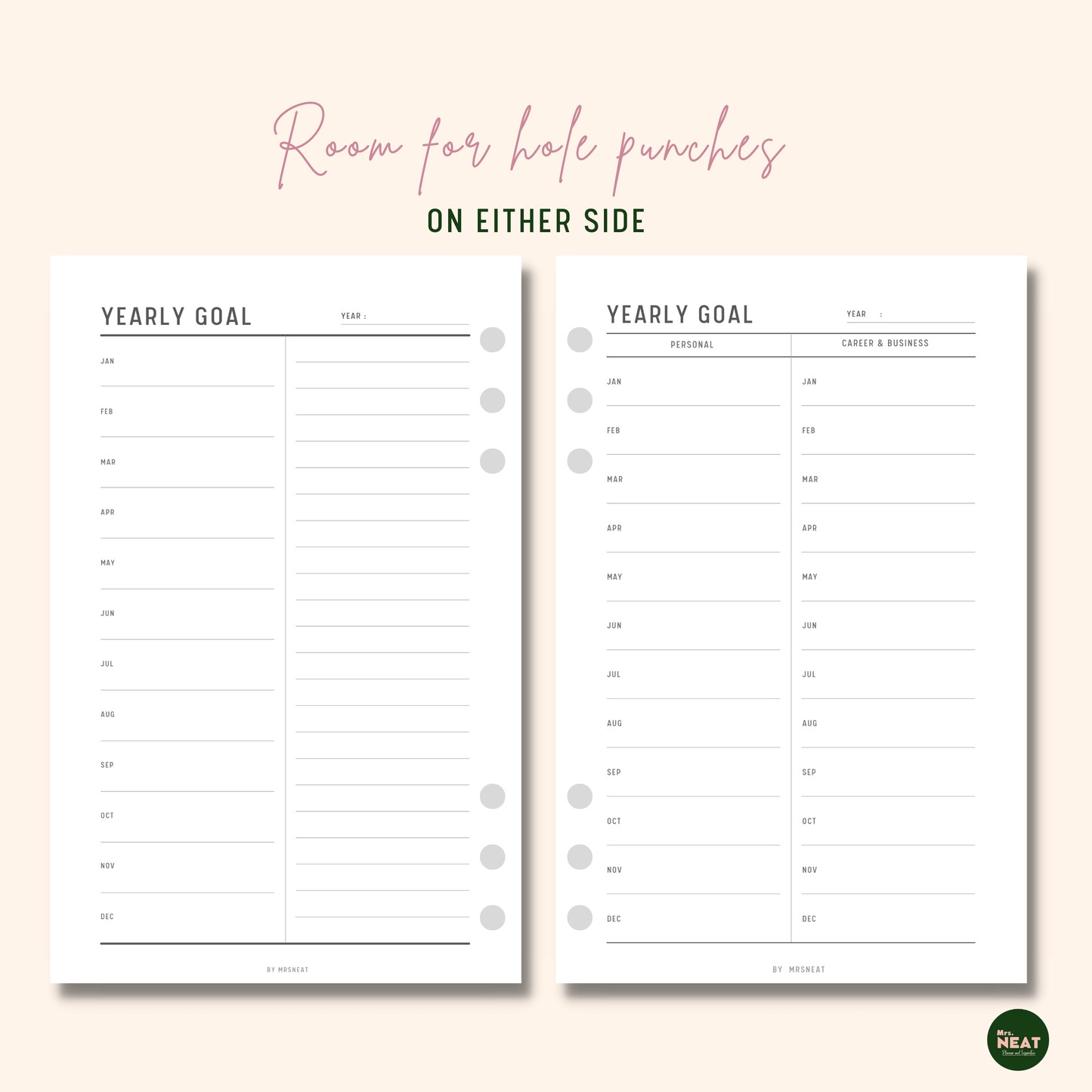 New Year Goal Planner - M166