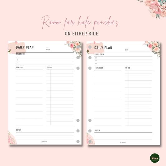 Floral Minimalist Daily Planner - M152