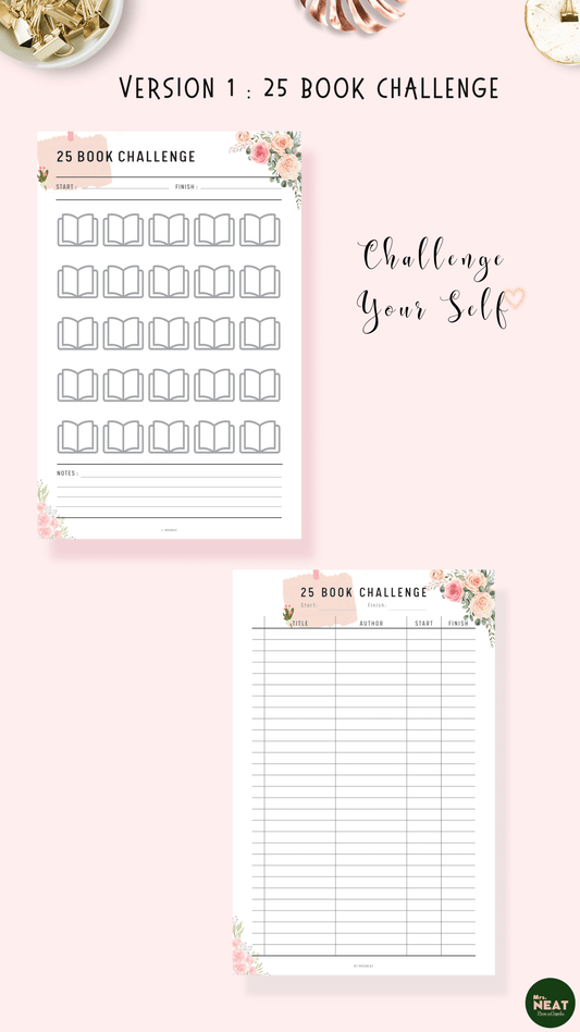 Floral Book Challenge Bundle - M008