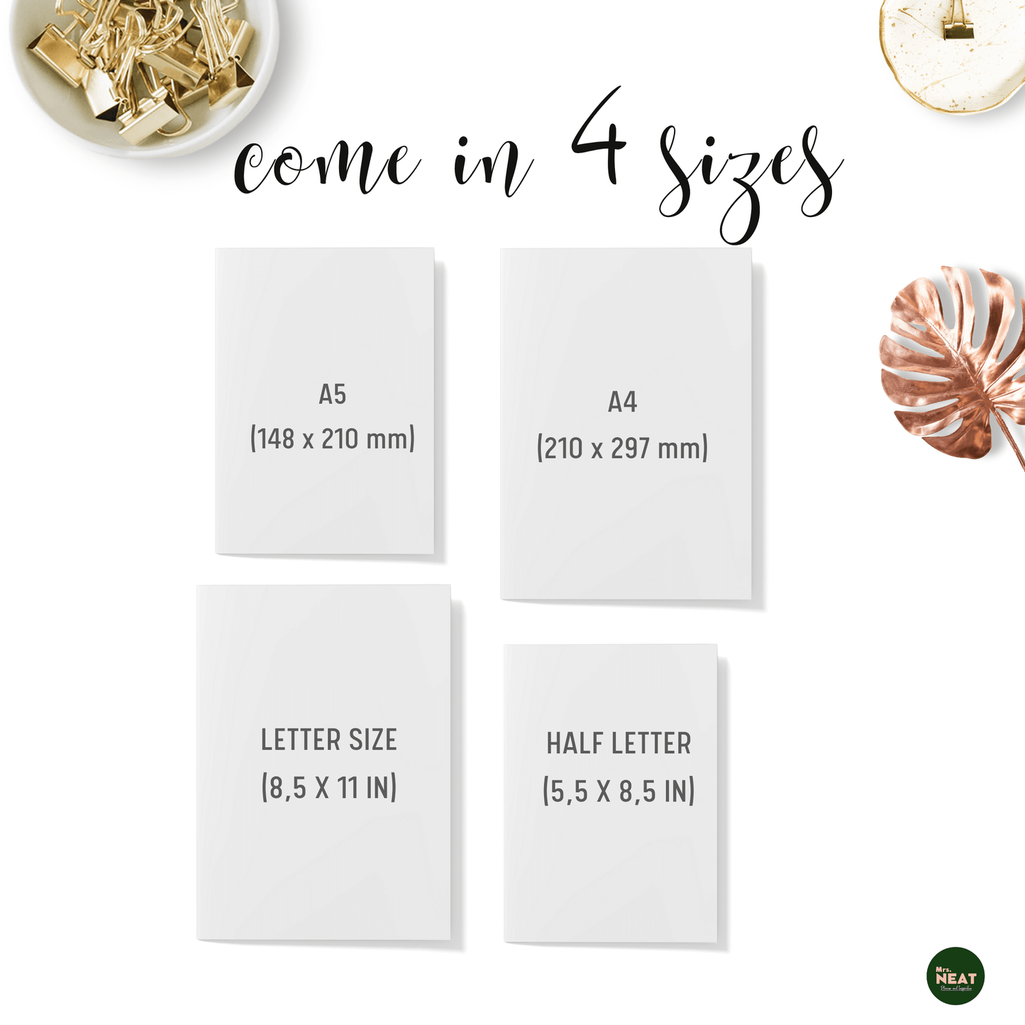 Floral Money Saving Challenge Planner to save $10000 in 52 weeks in A4, A5, Letter and Half Letter size