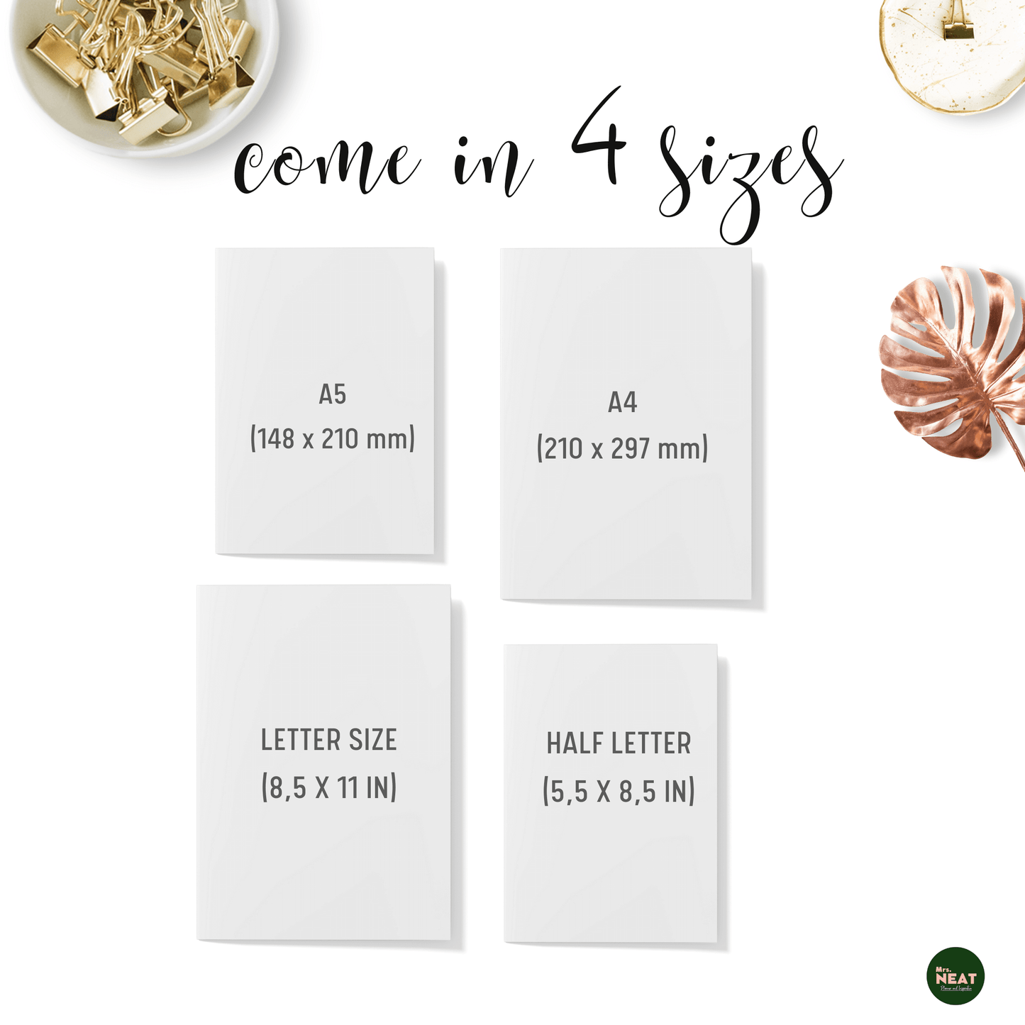 Floral Money Saving Challenge Planner to save $5000 for 52 weeks in A4, A5, Letter and Half Letter size