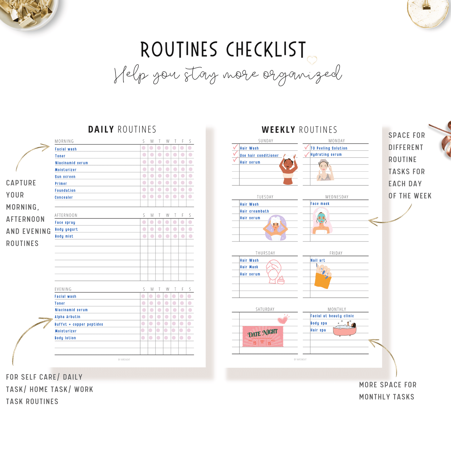 Routine Planner Checklist - M151
