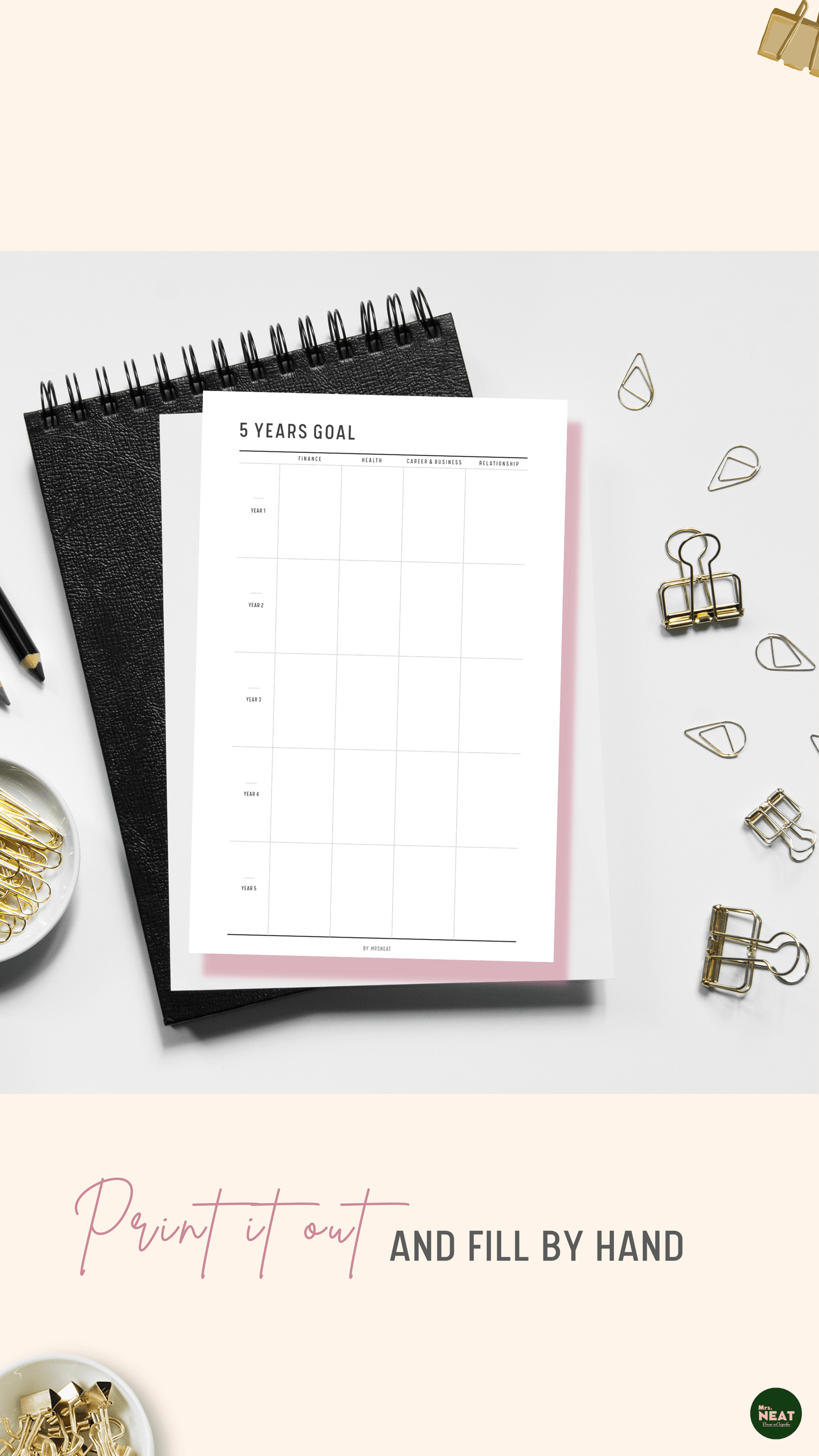 5 Year Goal Planner - M170