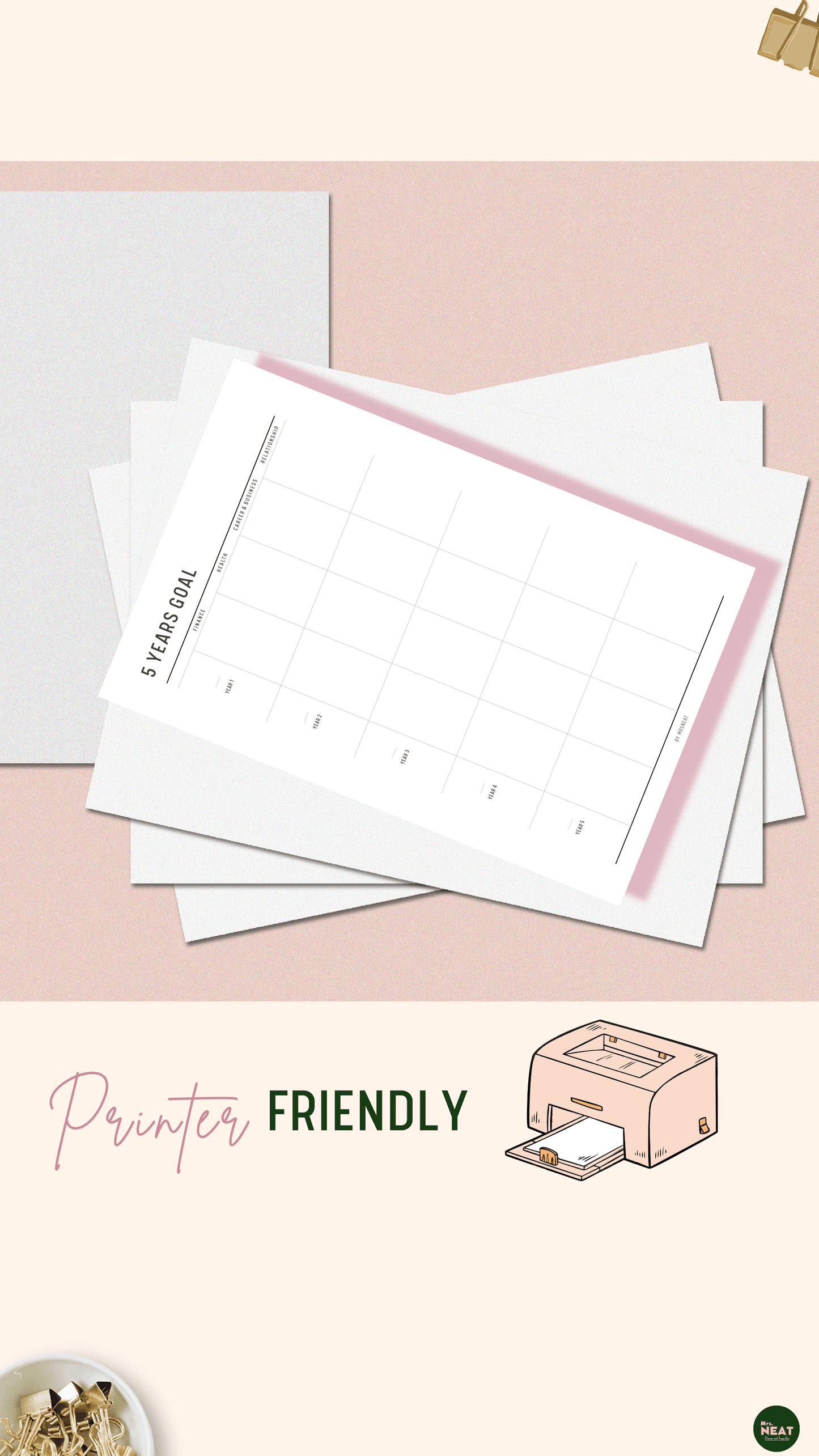 5 Year Goal Planner - M170
